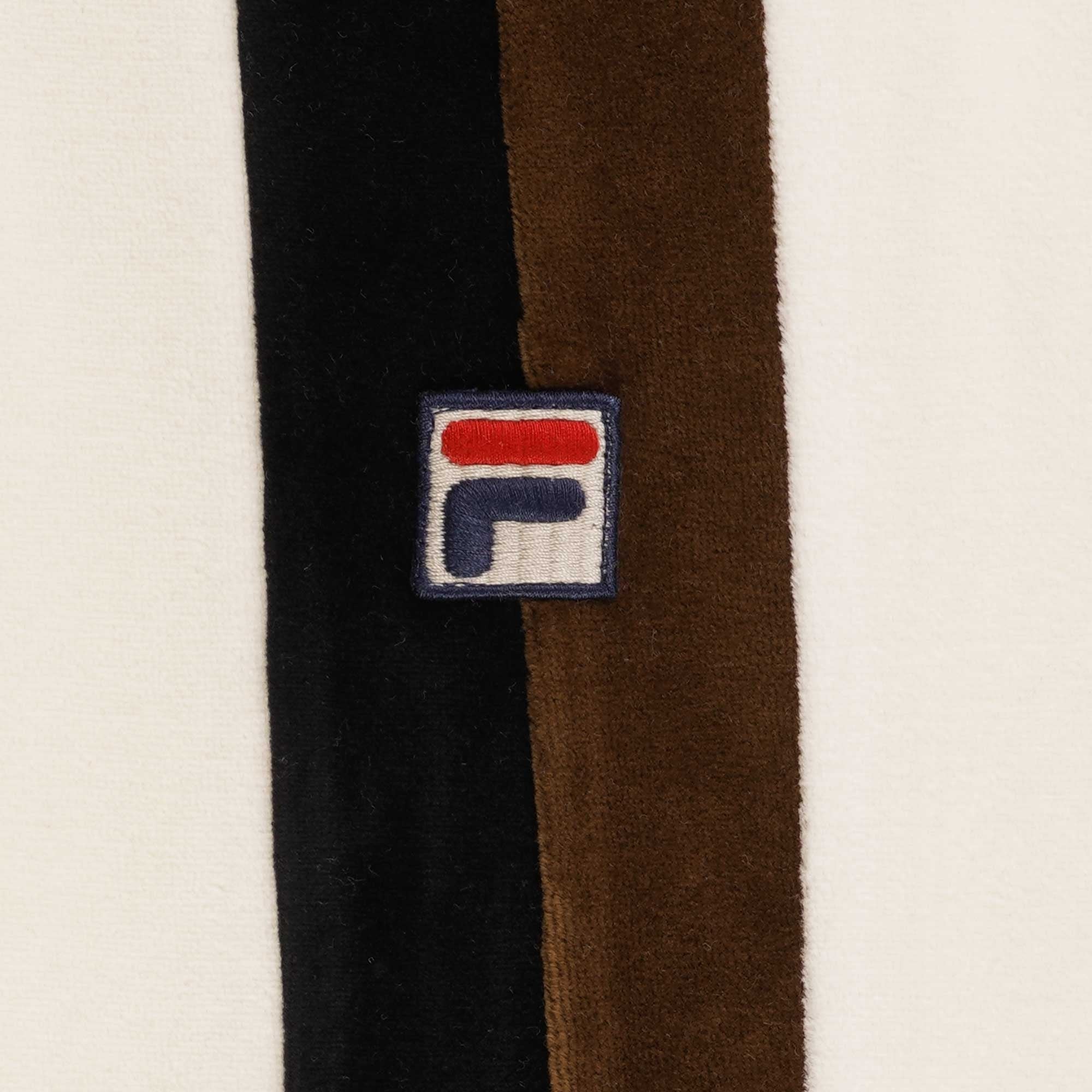 Fila Vintage Terra Colour Blocked Velour Polo - Gardenia