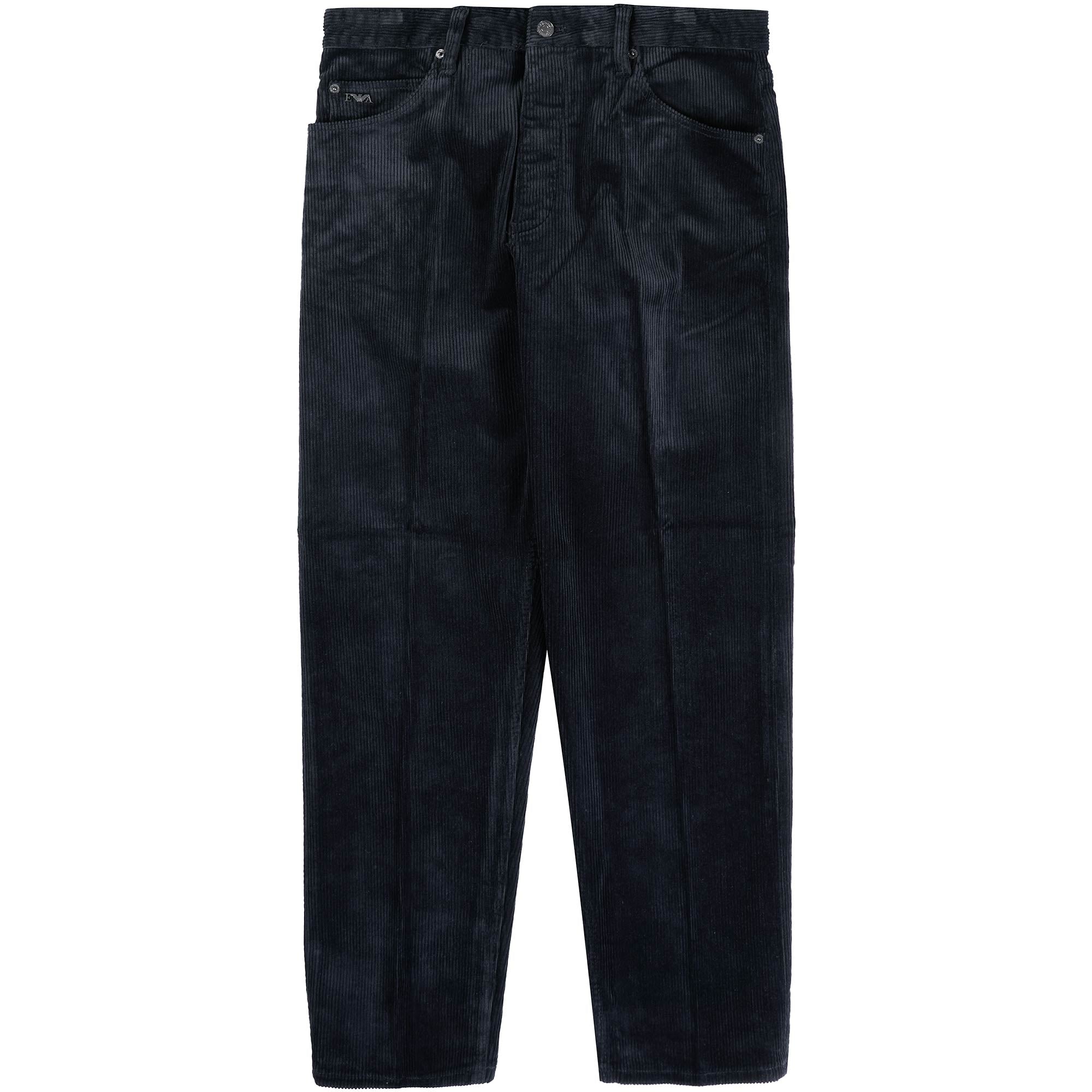 Emporio Armani J69 Loose-Fit Corduroy Trousers - Blu Navy