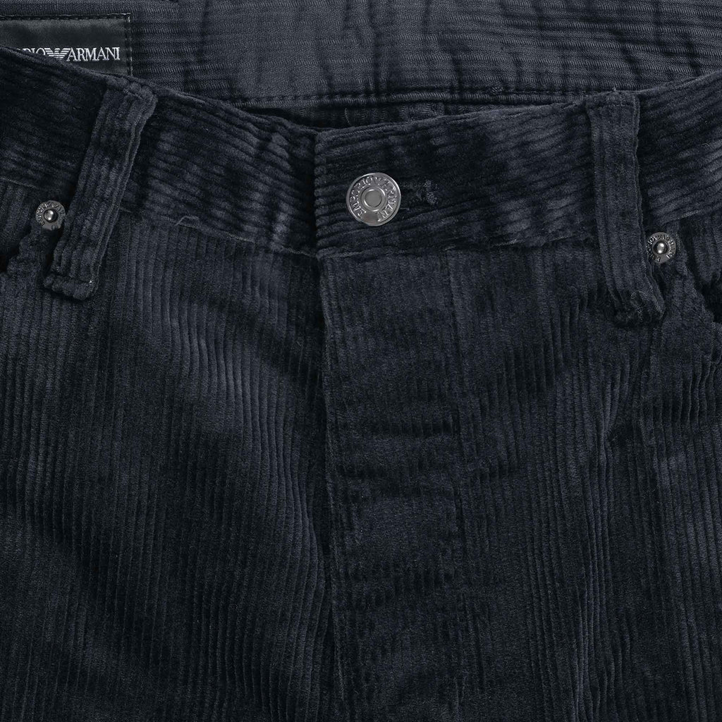 Emporio Armani J69 Loose-Fit Corduroy Trousers - Blu Navy