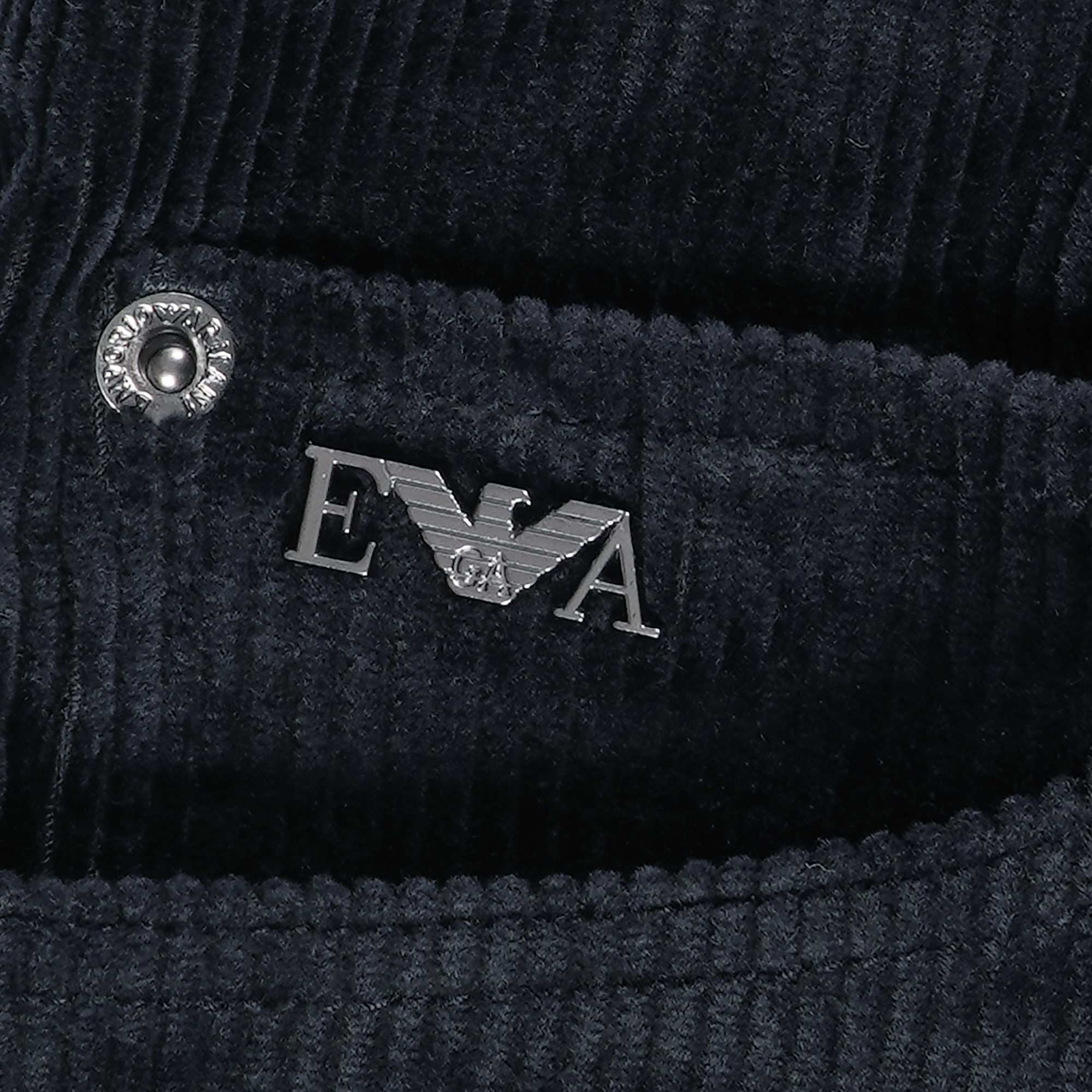 Emporio Armani J69 Loose-Fit Corduroy Trousers - Blu Navy