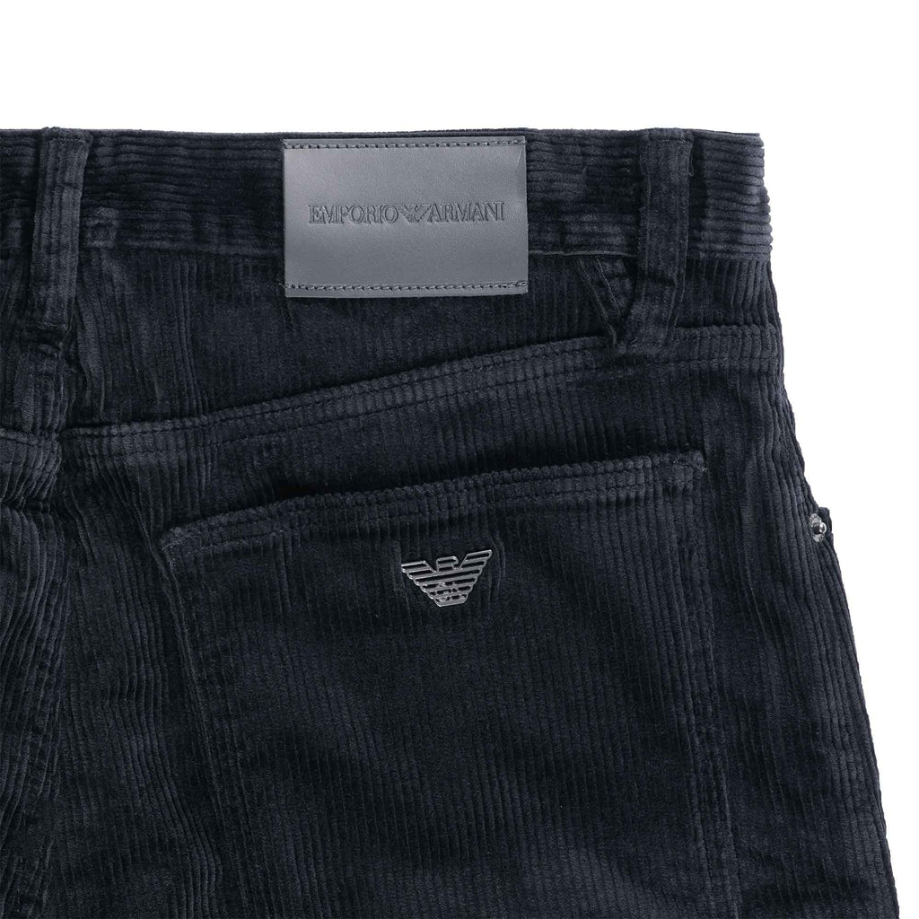Emporio Armani J69 Loose-Fit Corduroy Trousers - Blu Navy