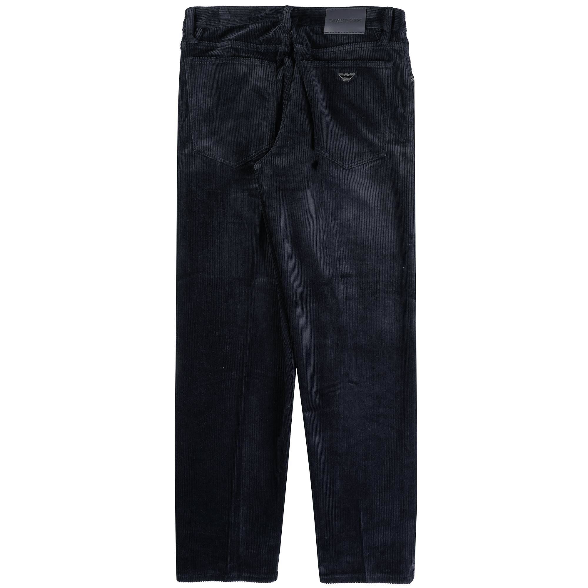 Emporio Armani J69 Loose-Fit Corduroy Trousers - Blu Navy