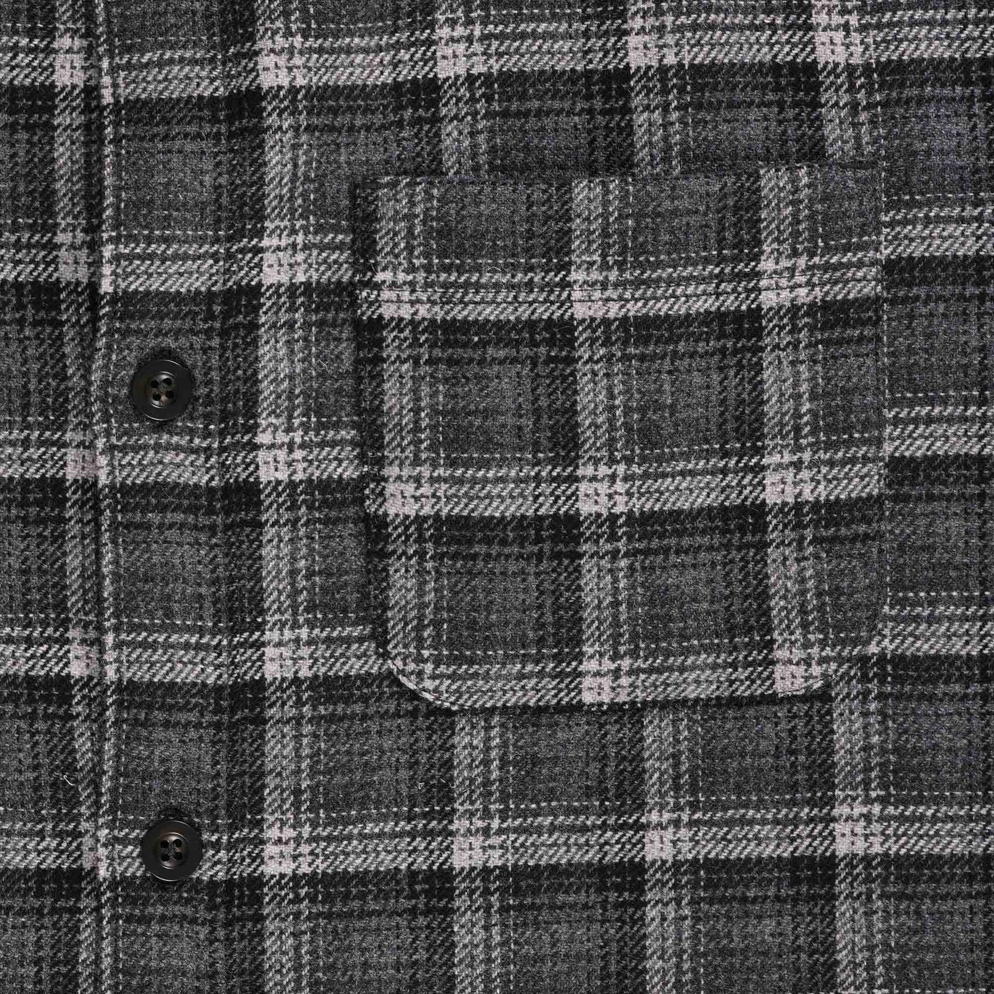A.P.C. Trek Check Overshirt - Anthracite