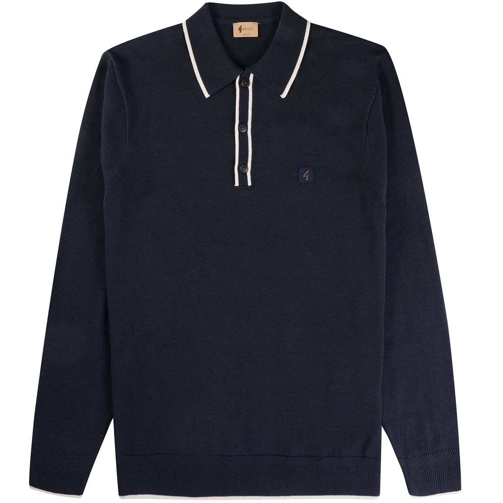 Gabicci Vintage Lineker Polo Shirt - Navy