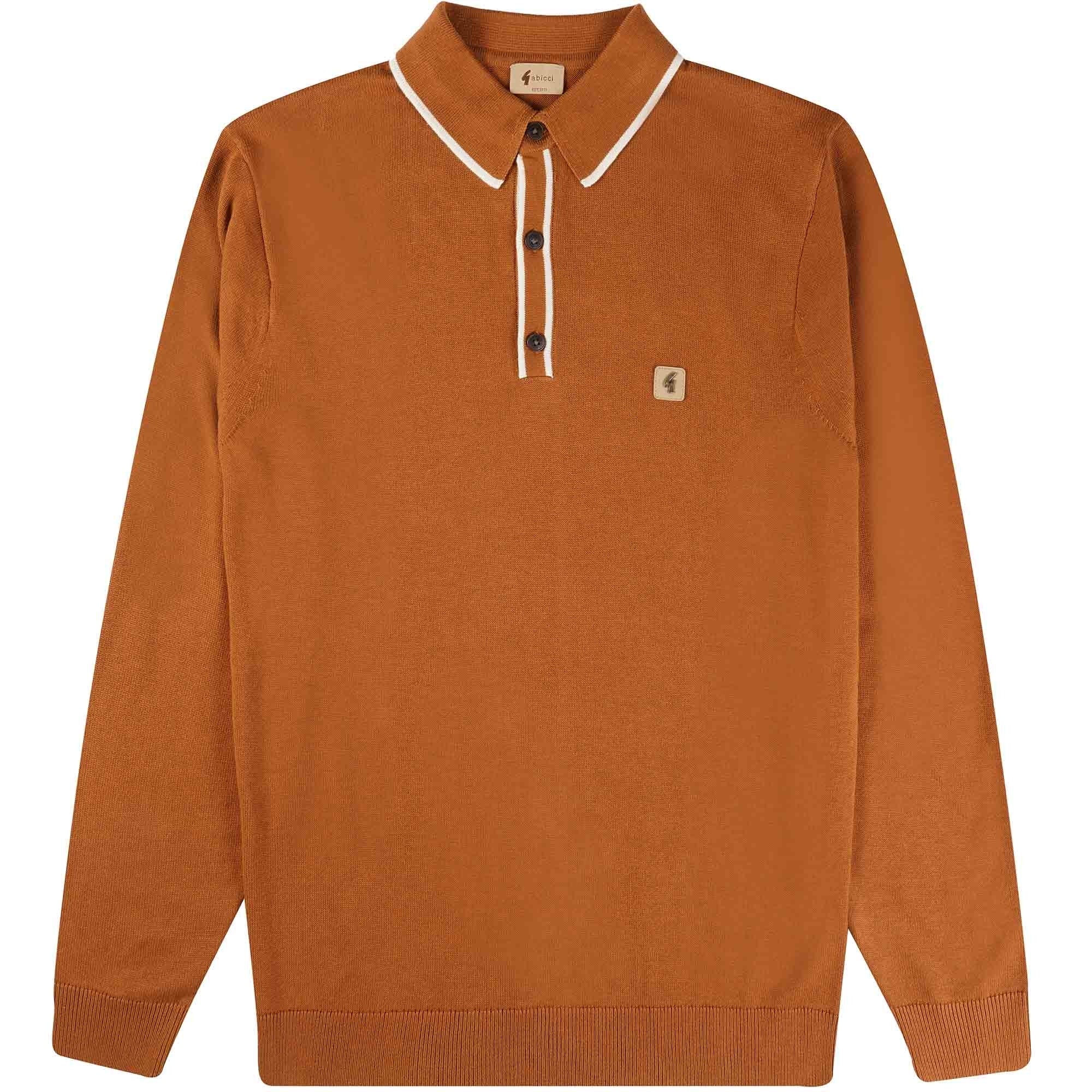 Gabicci Vintage Lineker Polo Shirt - Toffee