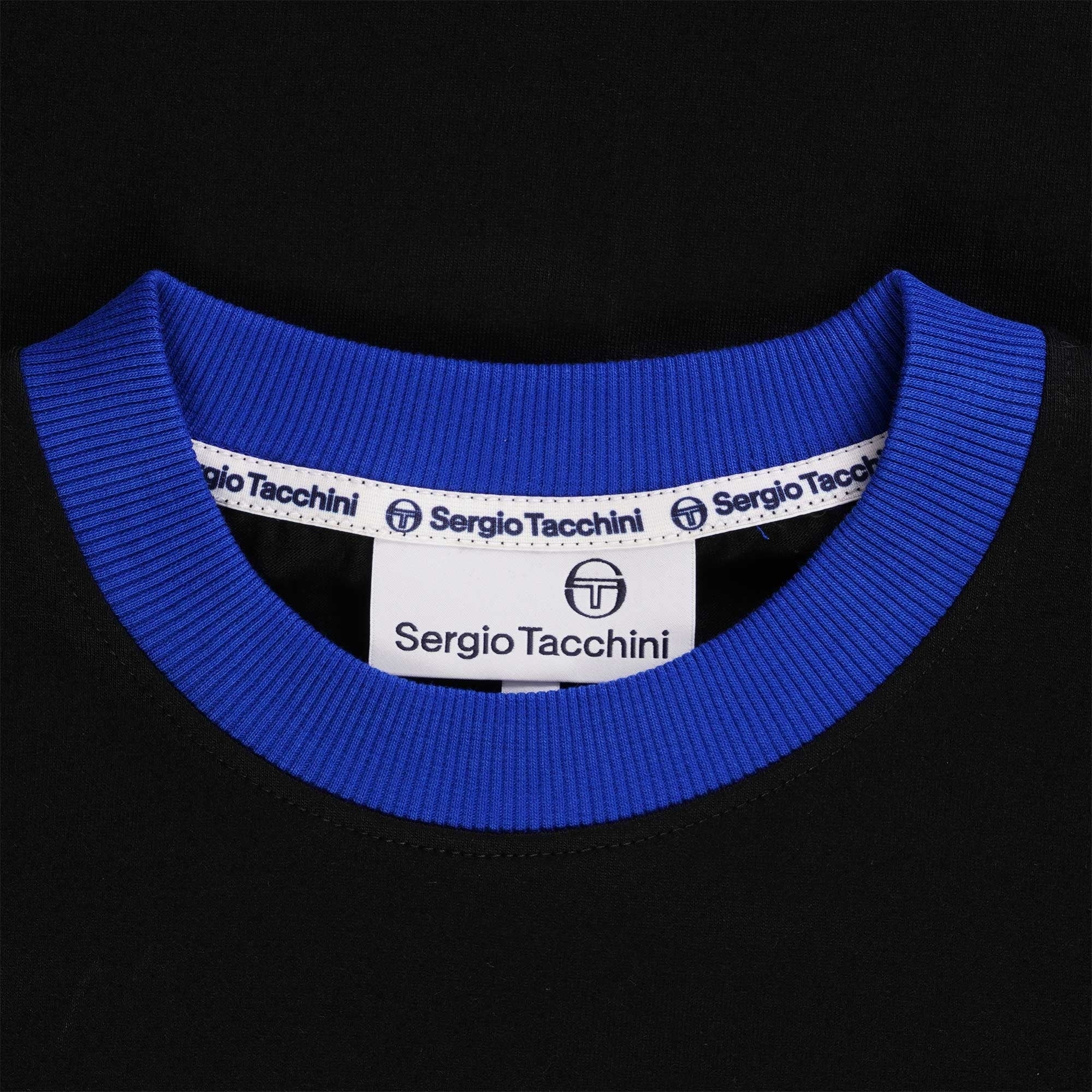 Sergio Tacchini Supermac T-Shirt - Black and Surf