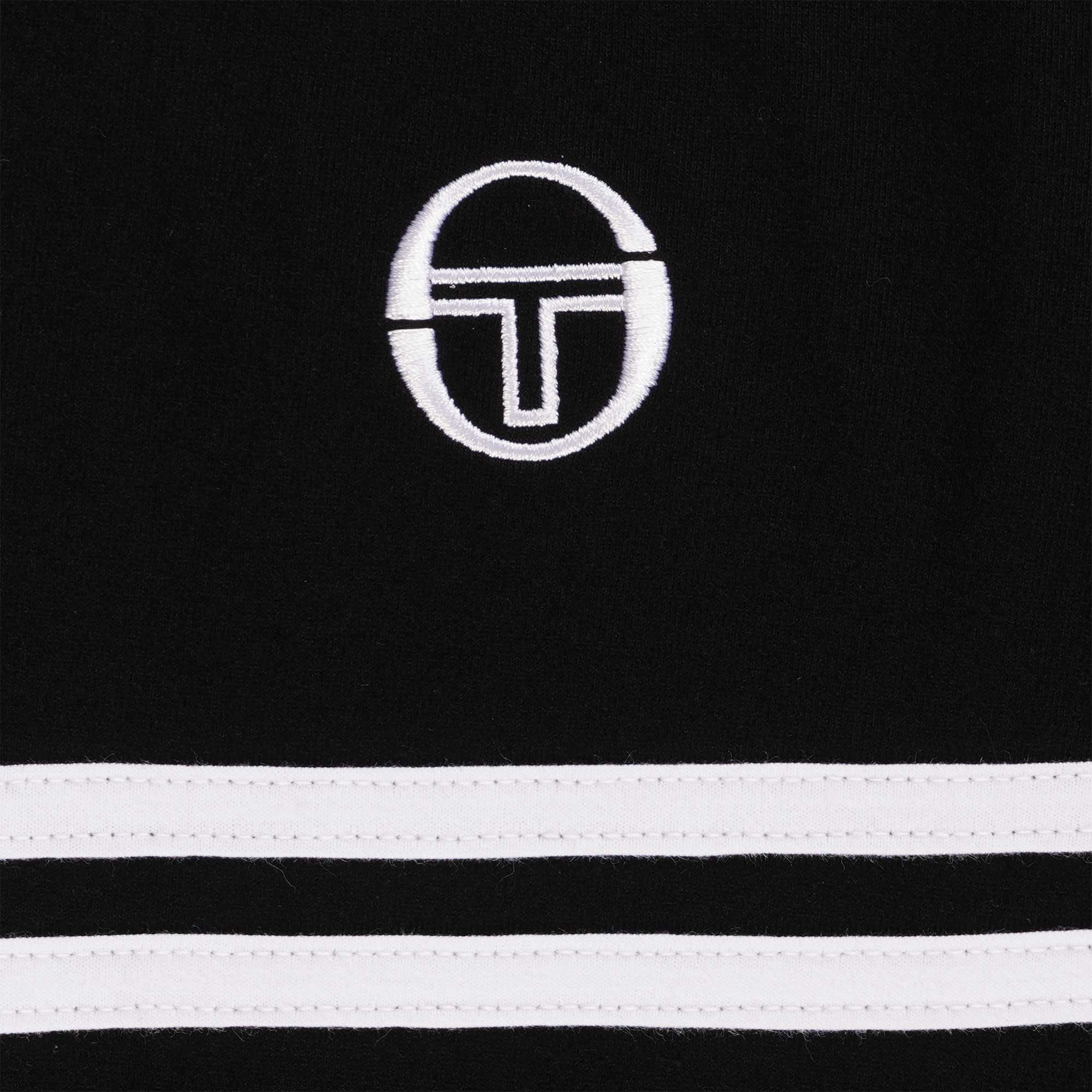 Sergio Tacchini Supermac T-Shirt - Black and Surf