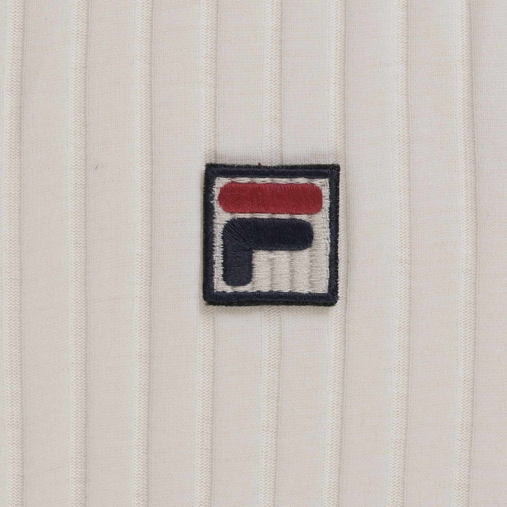 Fila Vintage Rufus Textured Stripe Polo - Gardenia