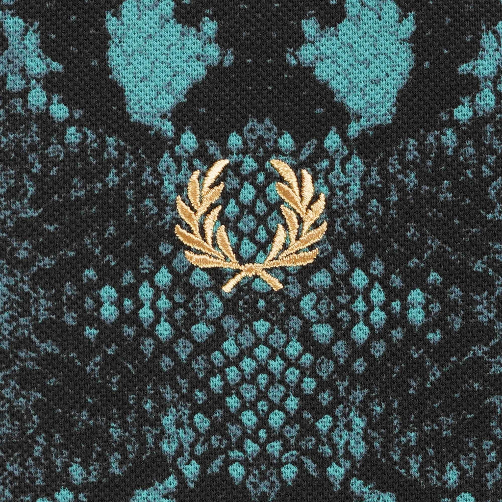 Fred Perry Snake Print Fred Perry Shirt - Deep Mint