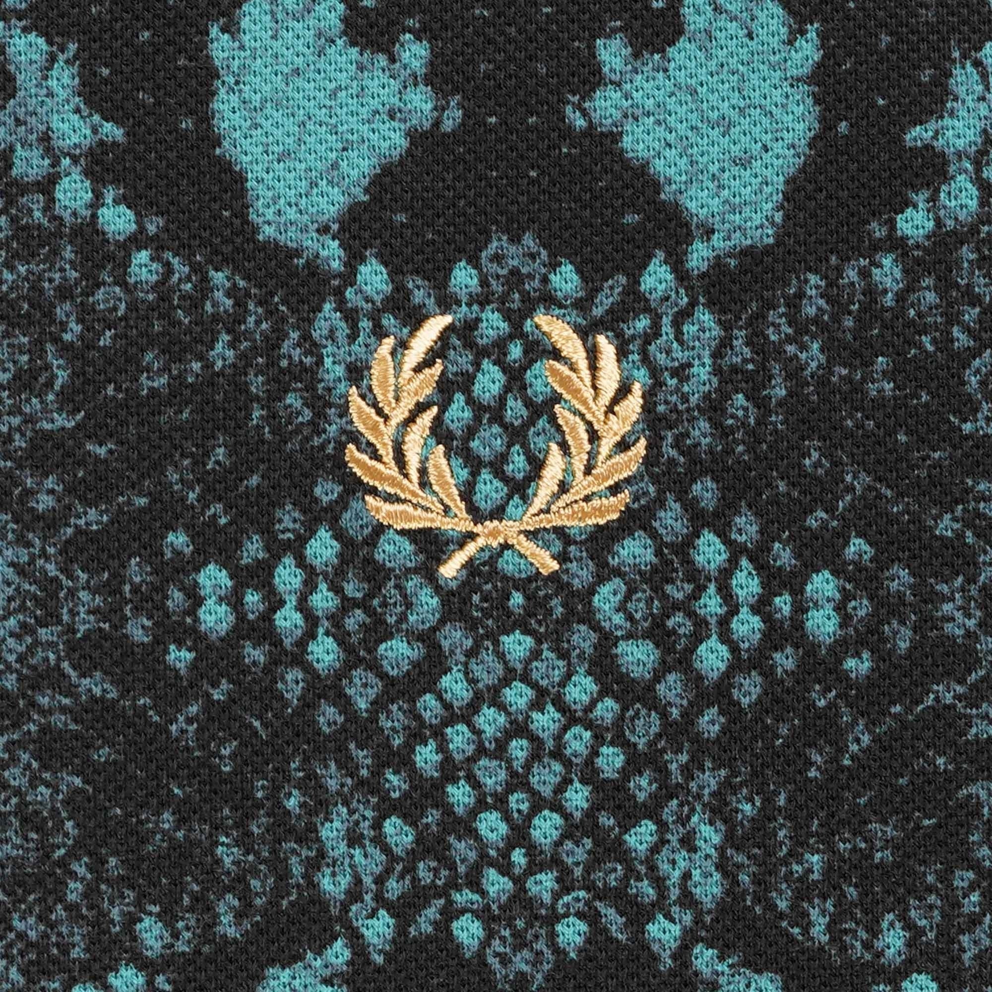 Fred Perry Snake Print Fred Perry Shirt - Deep Mint
