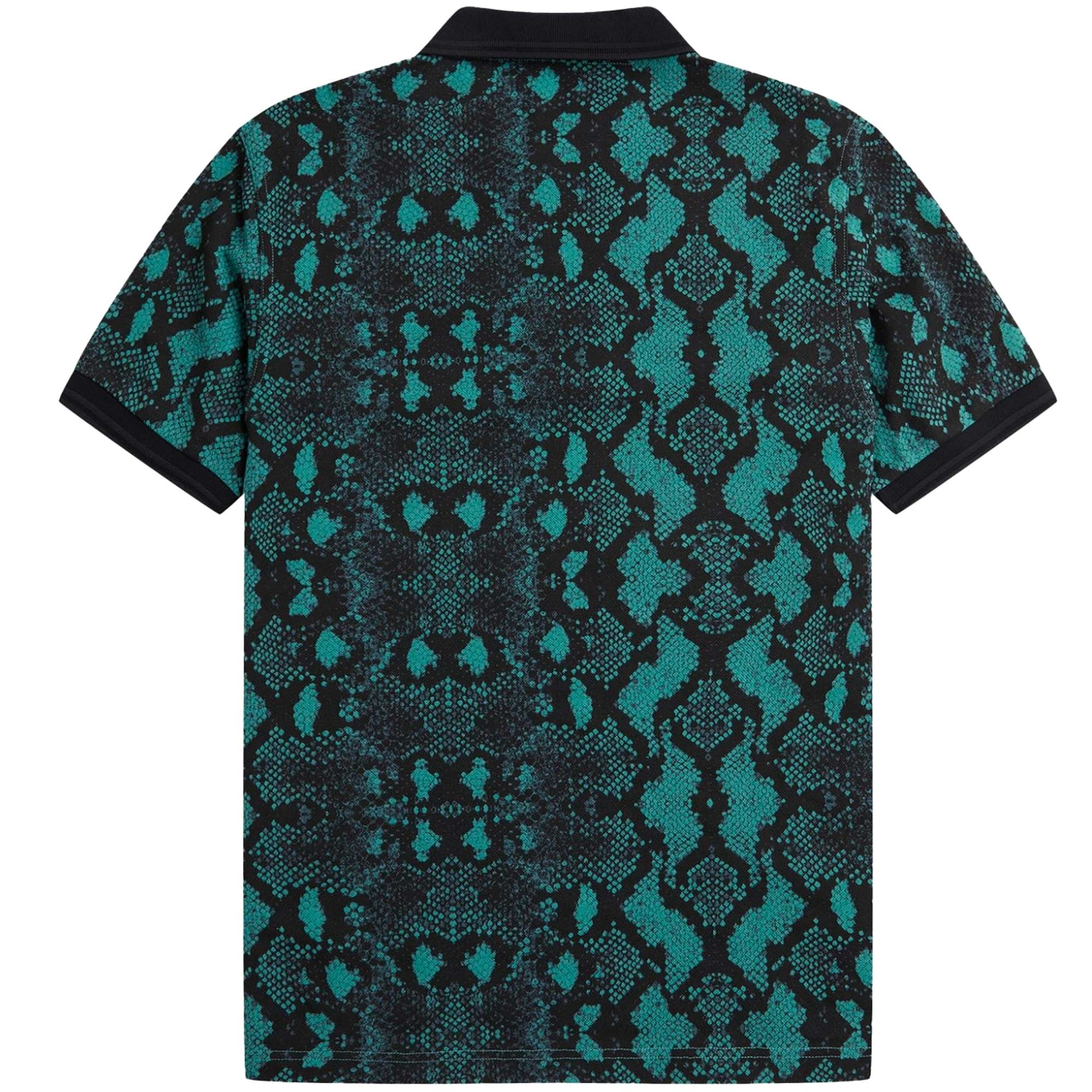 Fred Perry Snake Print Fred Perry Shirt - Deep Mint