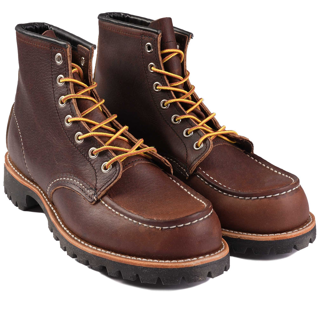Red Wing Roughneck Moc Toe Work Boots - Brown