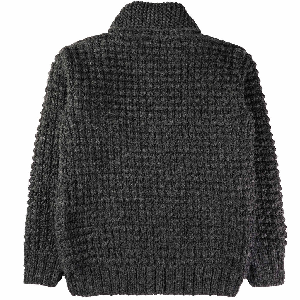 Faiz TS Hand Knitted  Waffle Oxford Cowichan - Grey