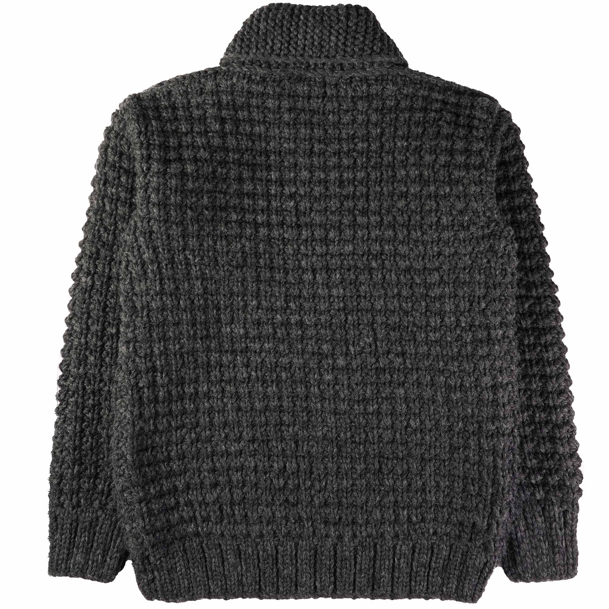 Faiz TS Hand Knitted  Waffle Oxford Cowichan - Grey