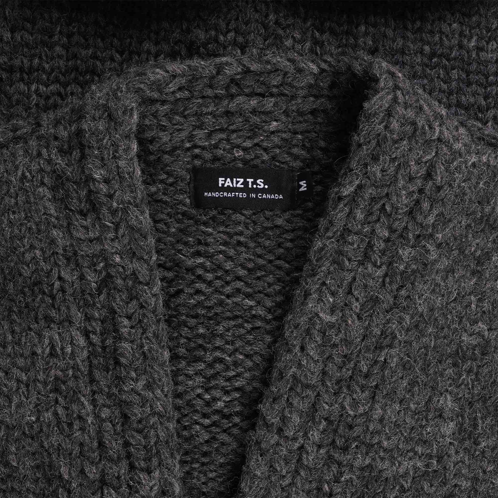 Faiz TS Heavy Weight Hand Knitted  Kyoto Robe - Grey