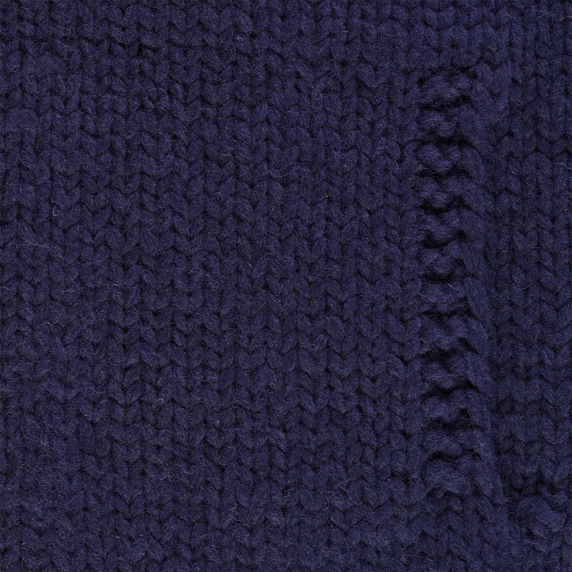 Faiz TS Heavy Weight Hand Knitted Moto Knit Sweater - Navy Blue