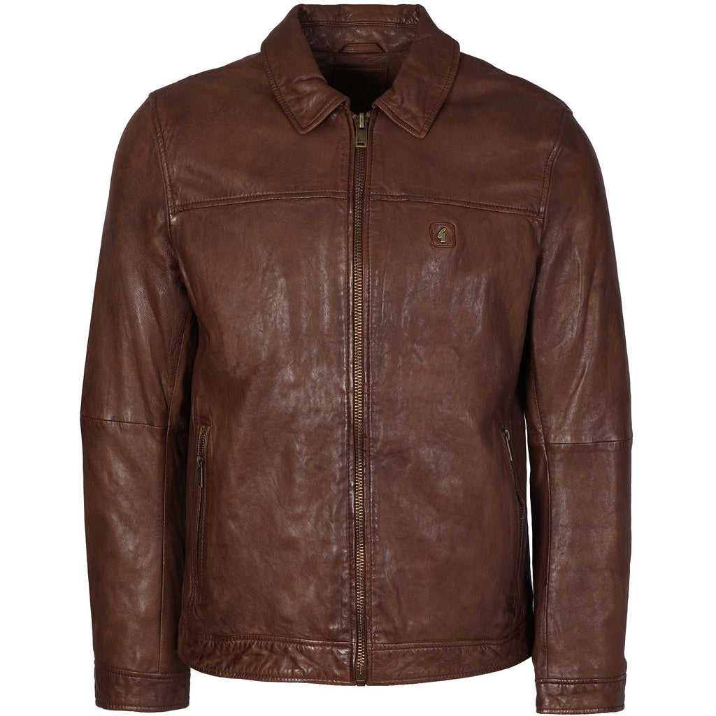 Gabicci Vintage Leather Jacket - Desert