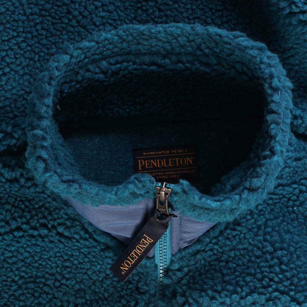 Pendleton Woolen Mills Unisex Boa Stand Vest - Turquoise Harding