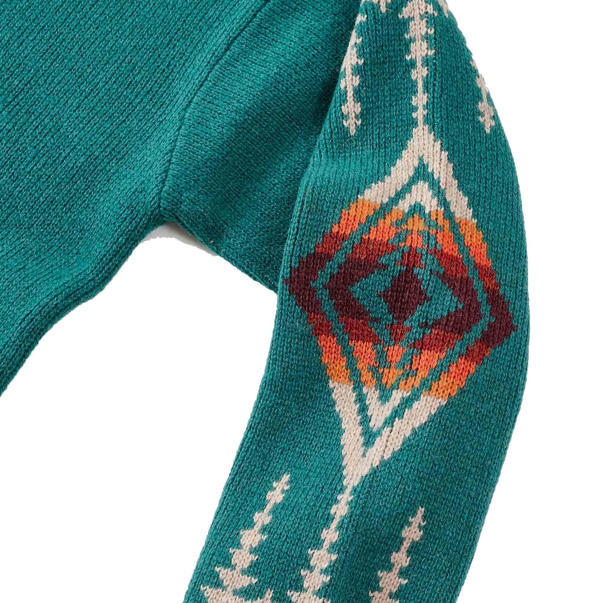 Pendleton Woolen Mills Crewneck Wool Pullover - Turquoise Harding