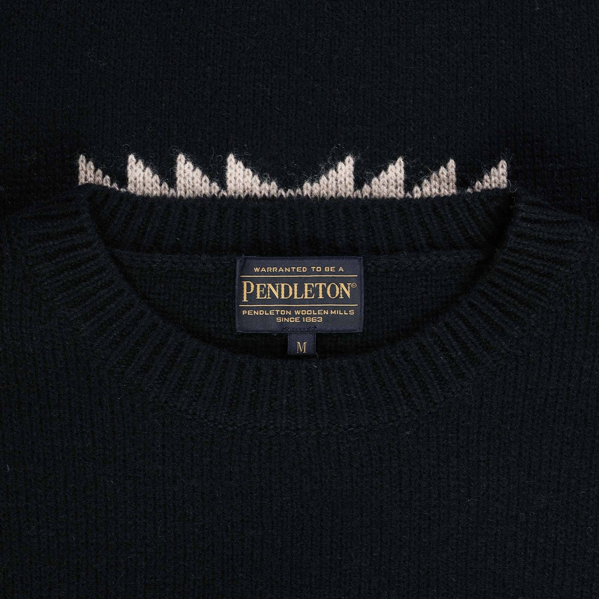 Pendleton Woolen Mills Crewneck Wool Pullover - Black