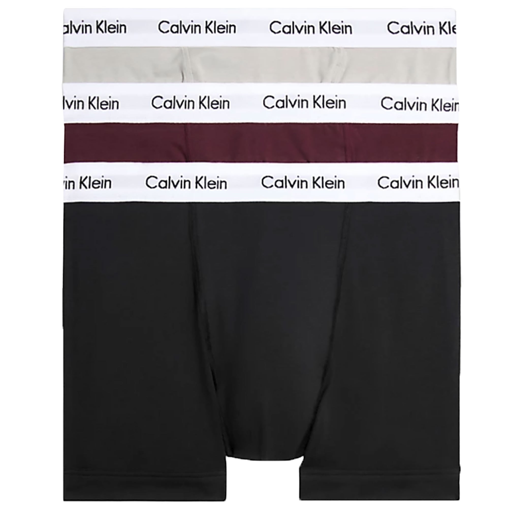 Calvin Klein 3 Pack Trunks - Red, Grey and Black