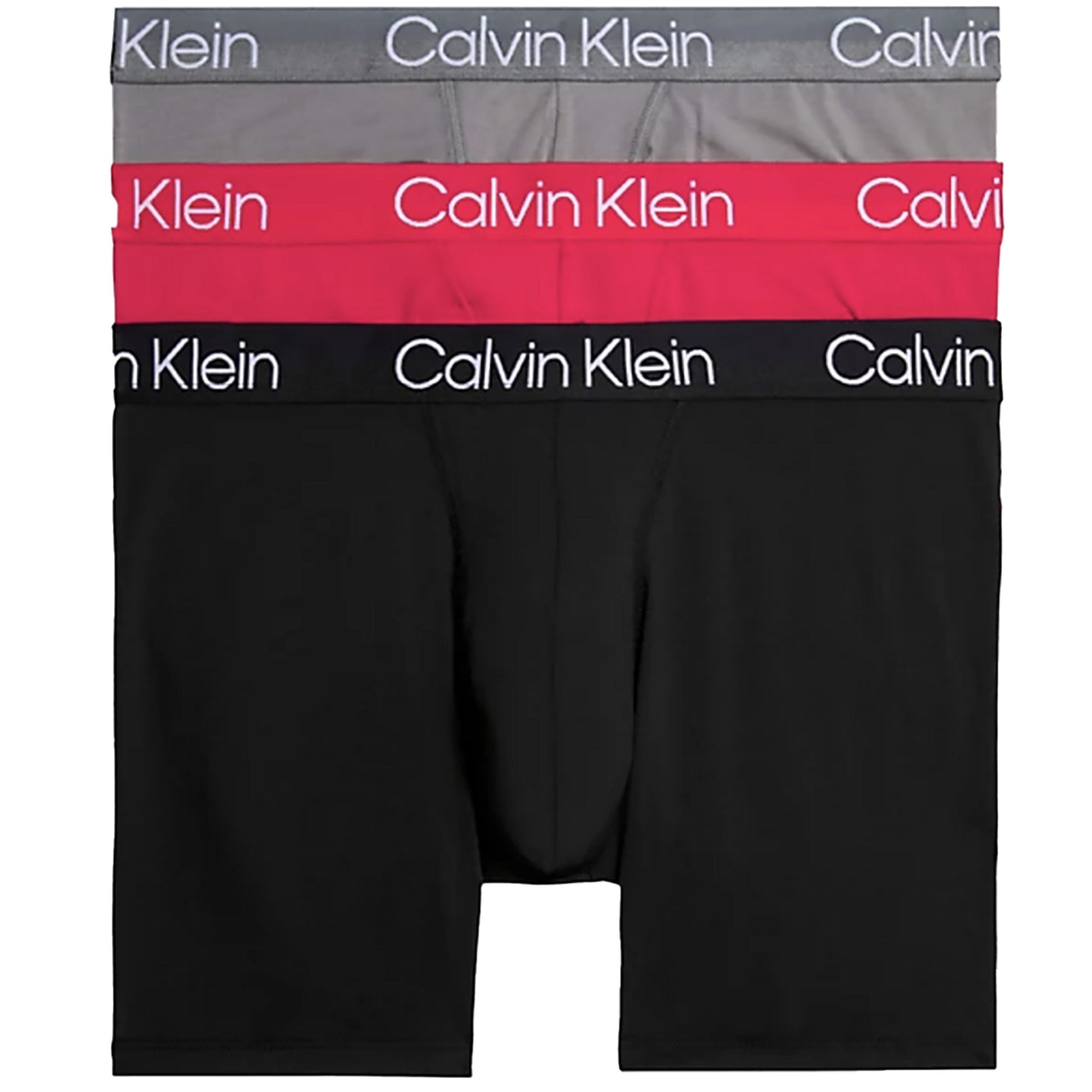 Calvin Klein 3 Pack Boxer Briefs - Red, Grey and Black