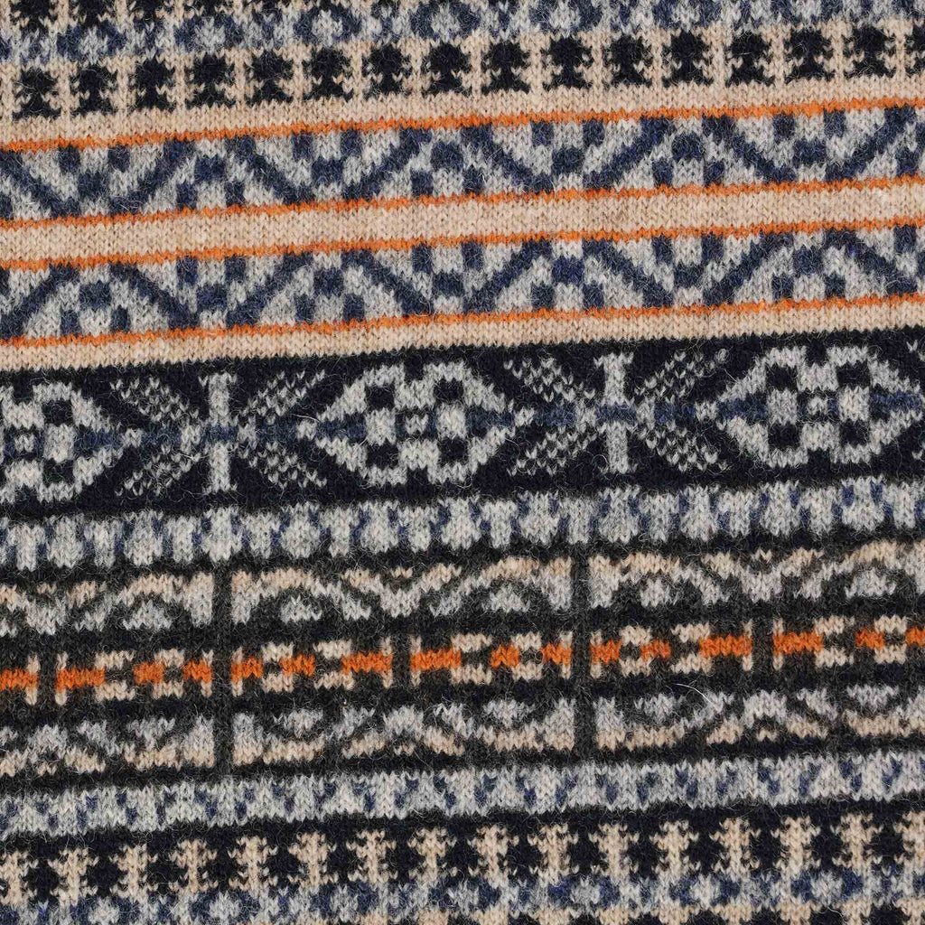 Nigel Cabourn Fairisle Knitted Vest - Grey