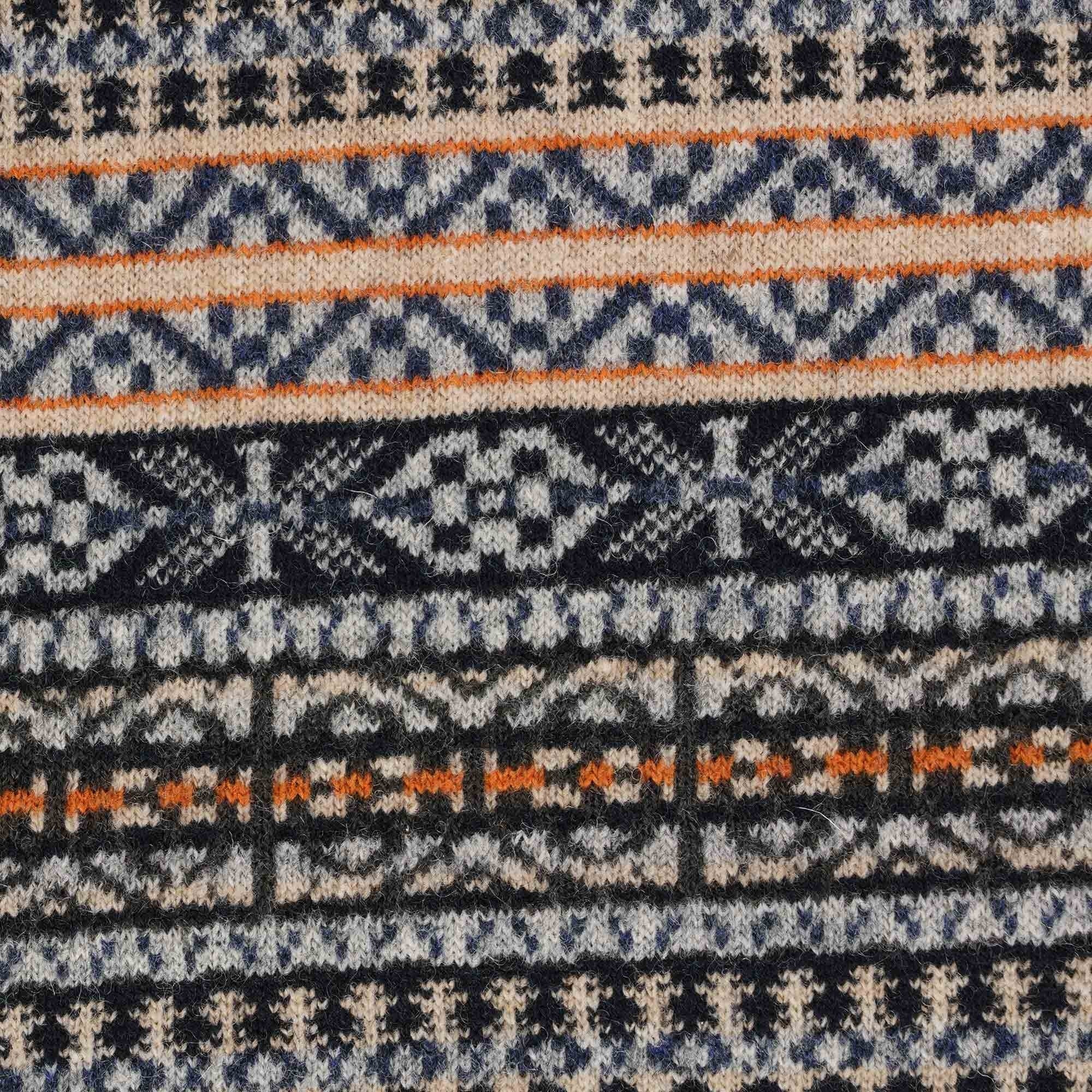 Nigel Cabourn Fairisle Knitted Vest - Grey
