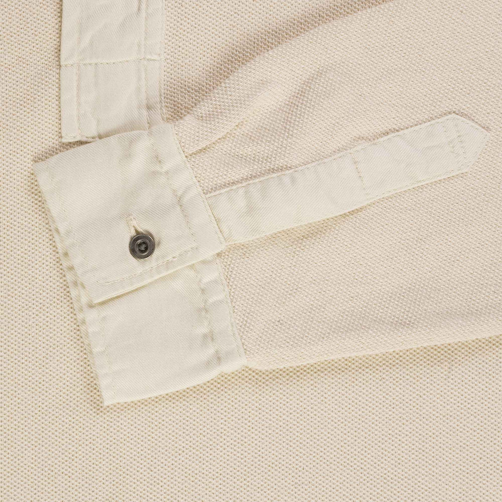 Nigel Cabourn Henley Long Sleeve Shirt - Ivory