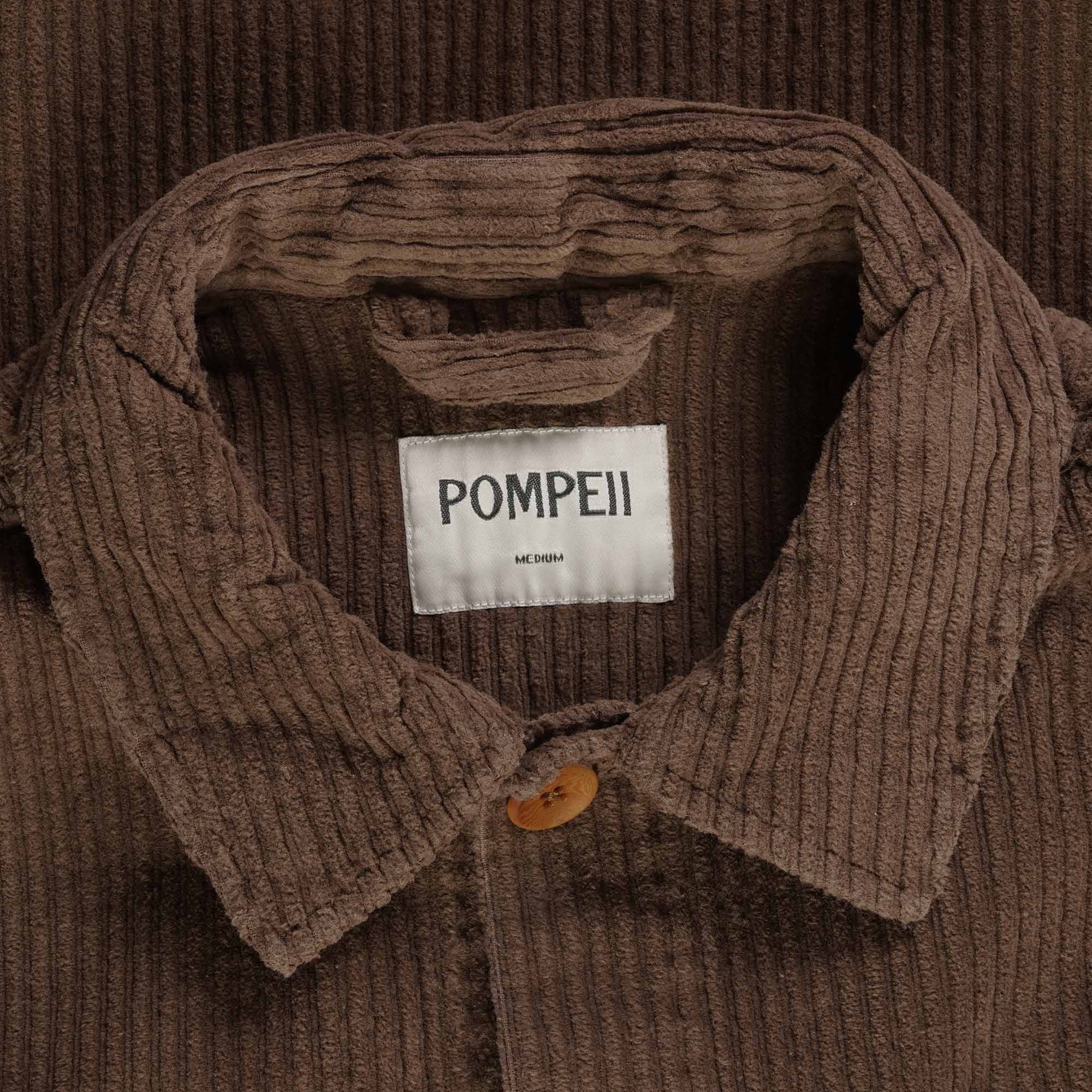 Pompeii Corduroy Long Sleeve Shirt - Brown