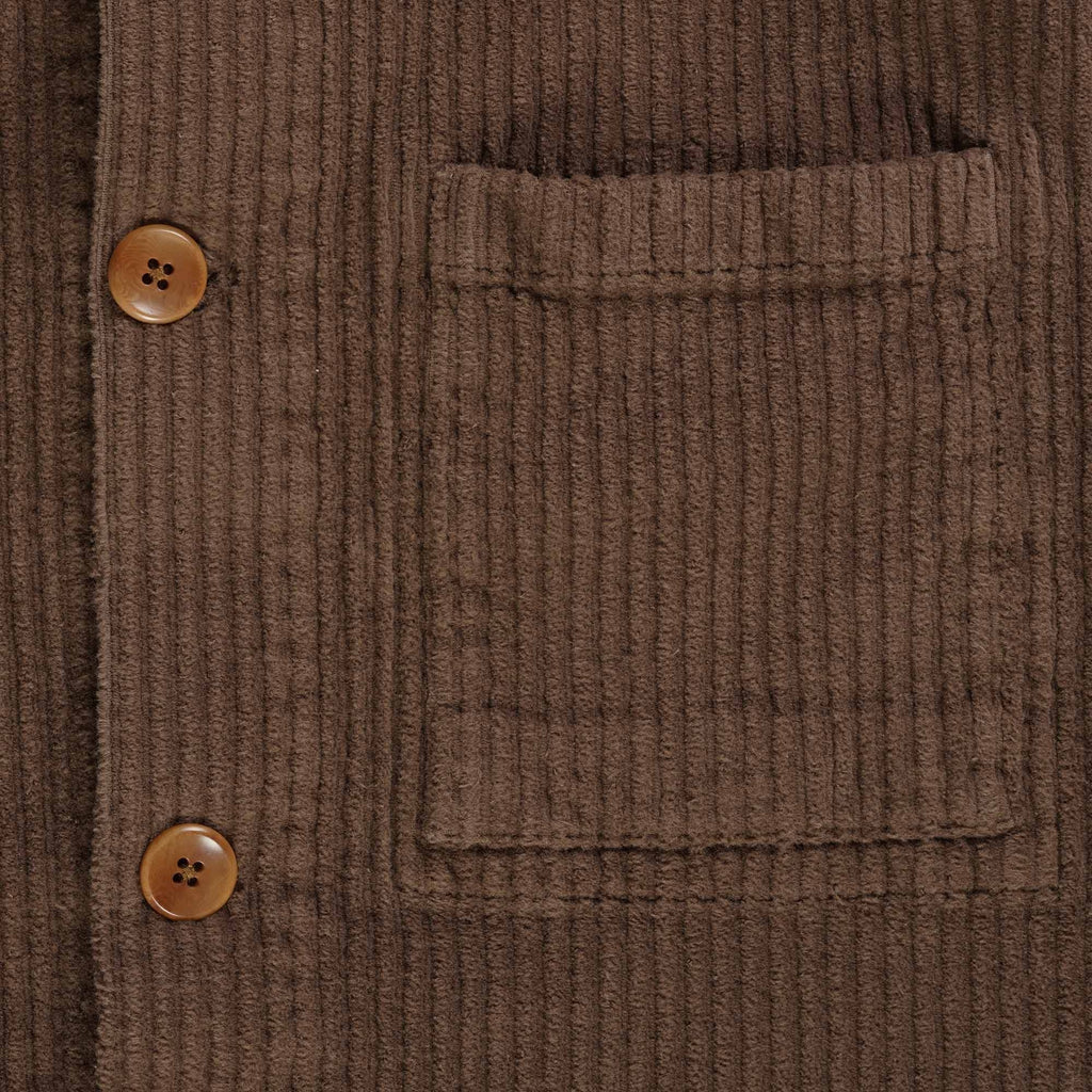 Pompeii Corduroy Long Sleeve Shirt - Brown