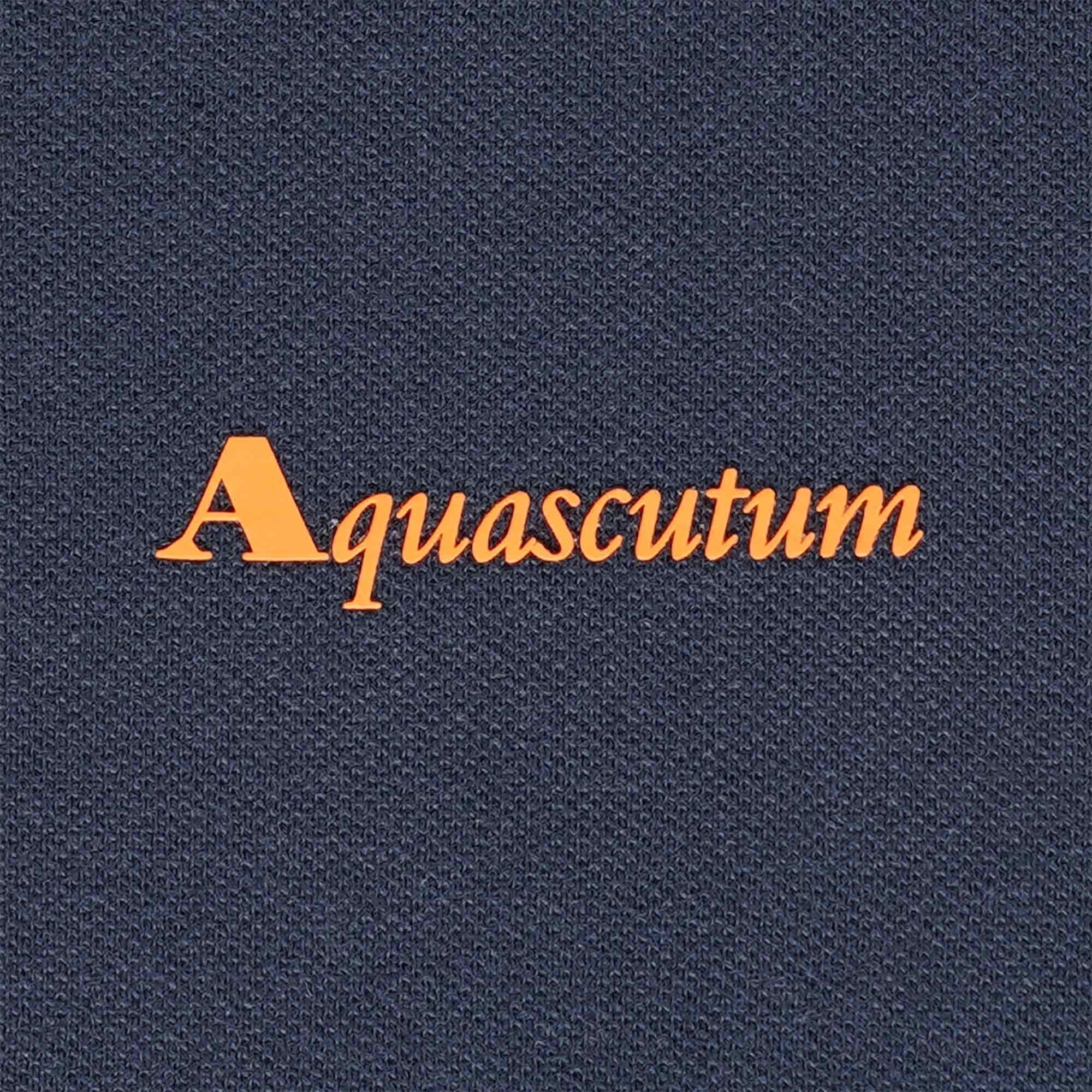 Aquascutum Logo Polo Shirt - Navy