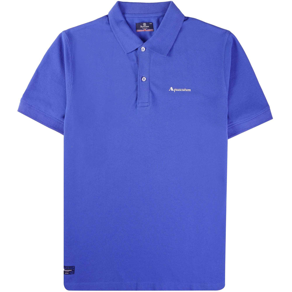 Aquascutum Logo Polo Shirt - Royal Blue