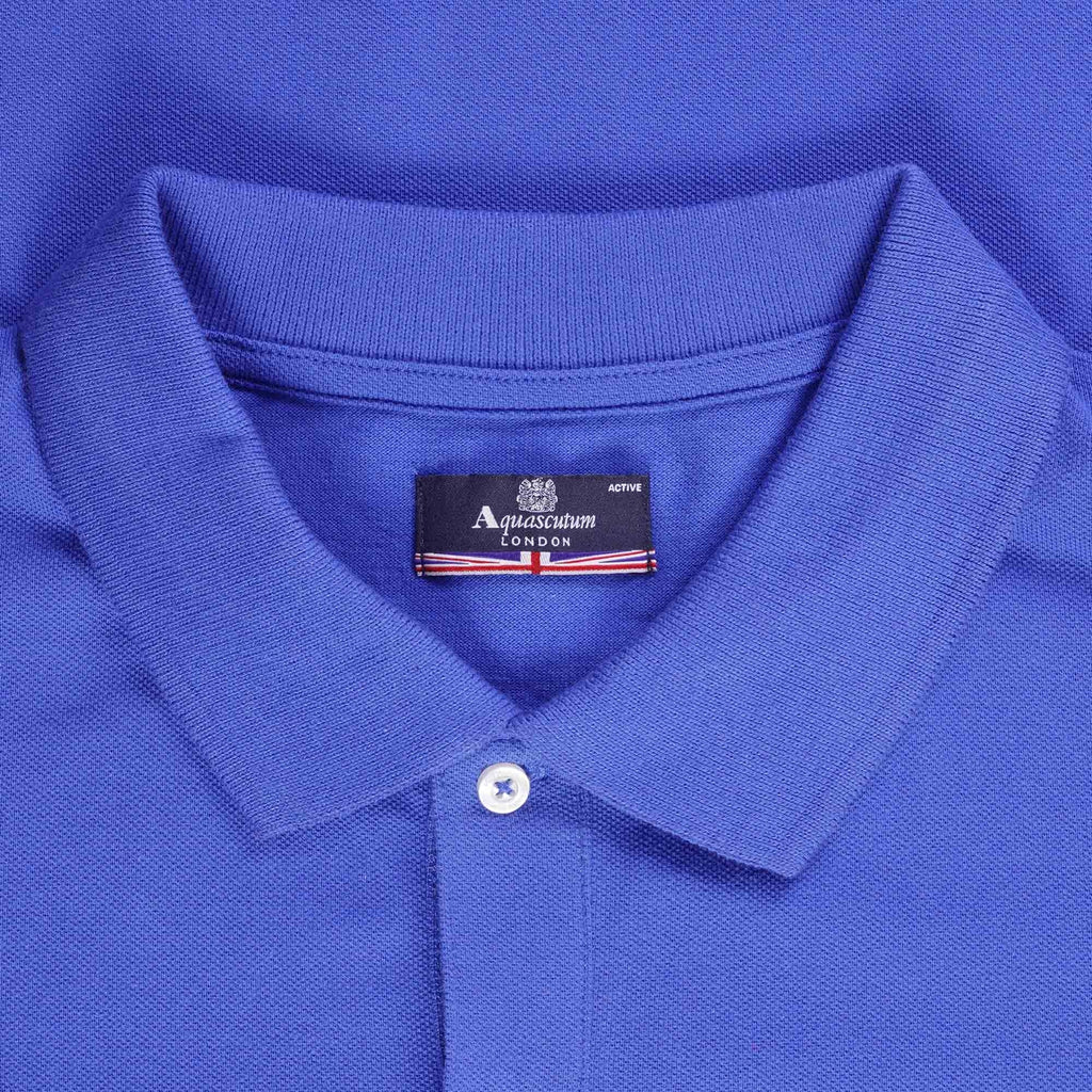 Aquascutum Logo Polo Shirt - Royal Blue