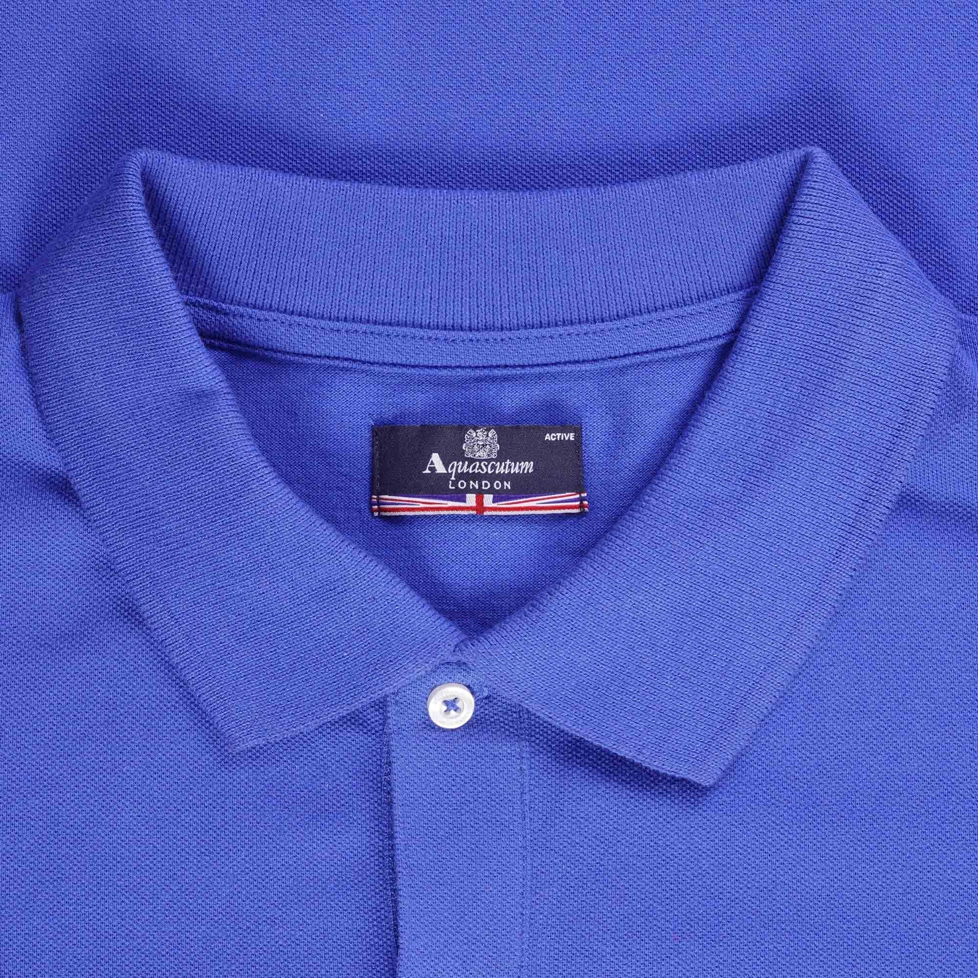 Aquascutum Logo Polo Shirt - Royal Blue