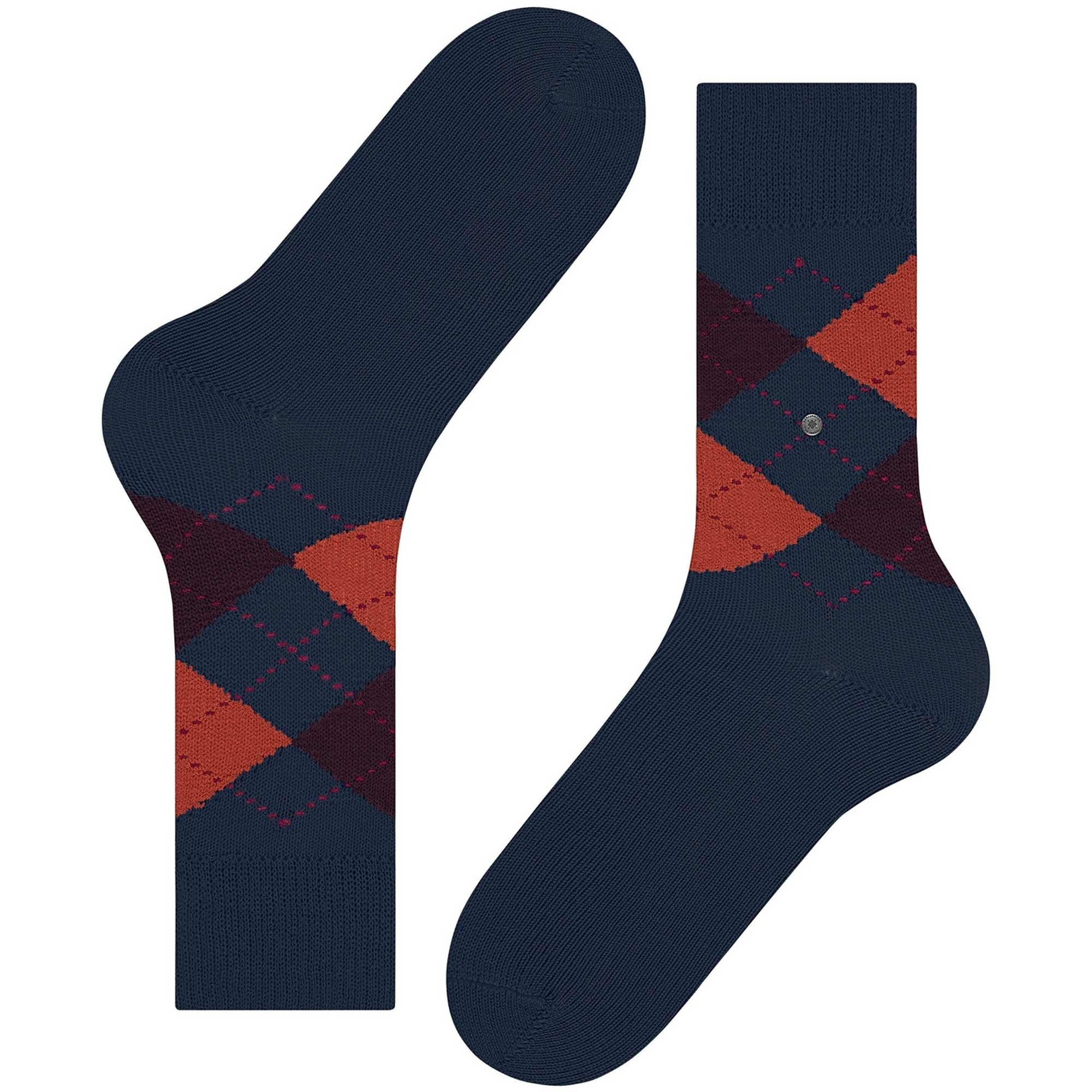 Burlington Socks Preston Socks - Navy and Orange