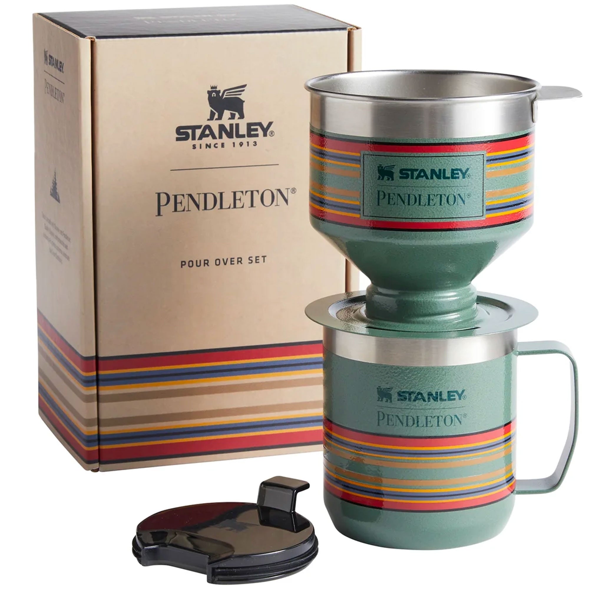 Pendleton Woolen Mills Perfect Brew Pour Over Set - Hammertone Green
