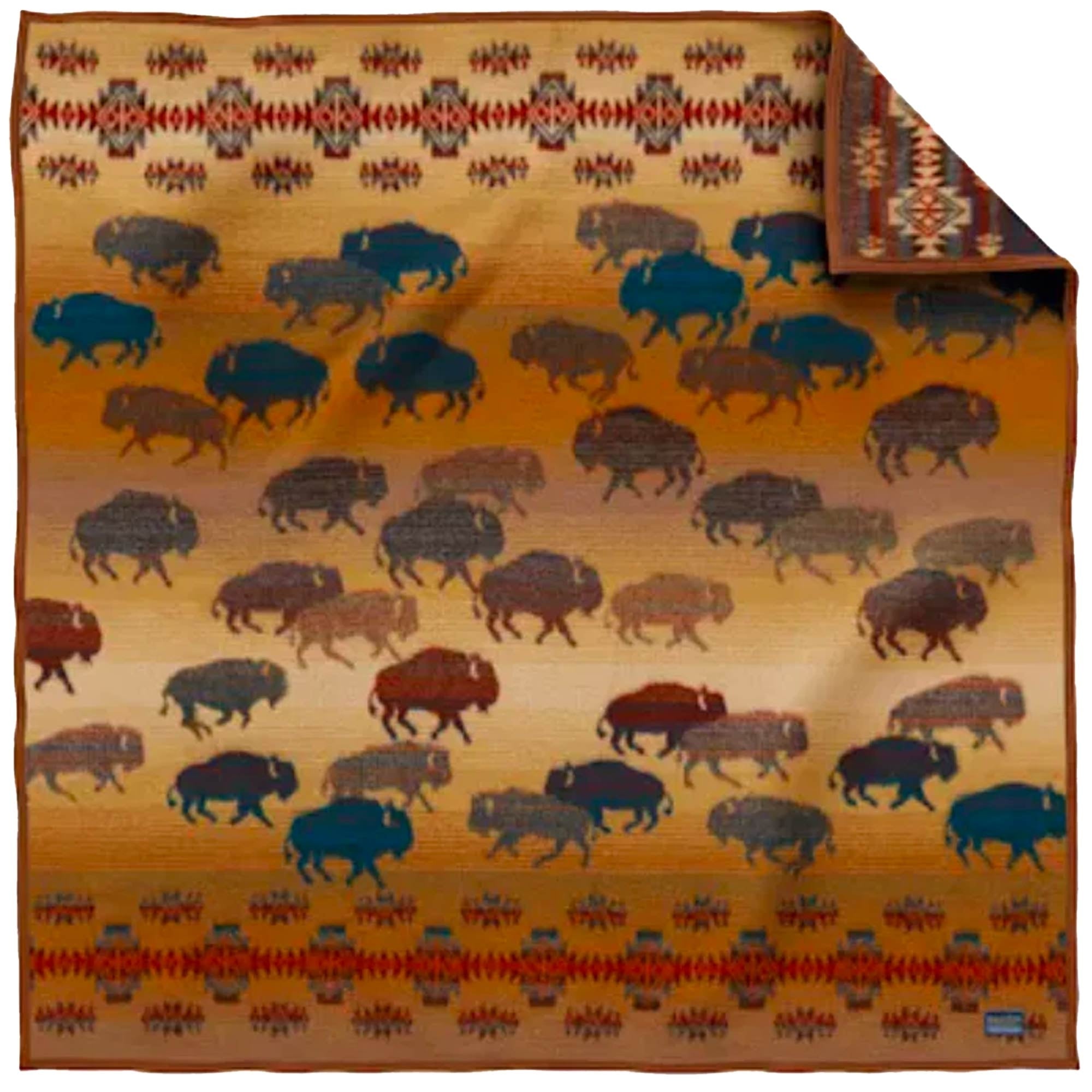 Pendleton Woolen Mills Napped Jacquard Throw - Prairie Rush Hour Rustic