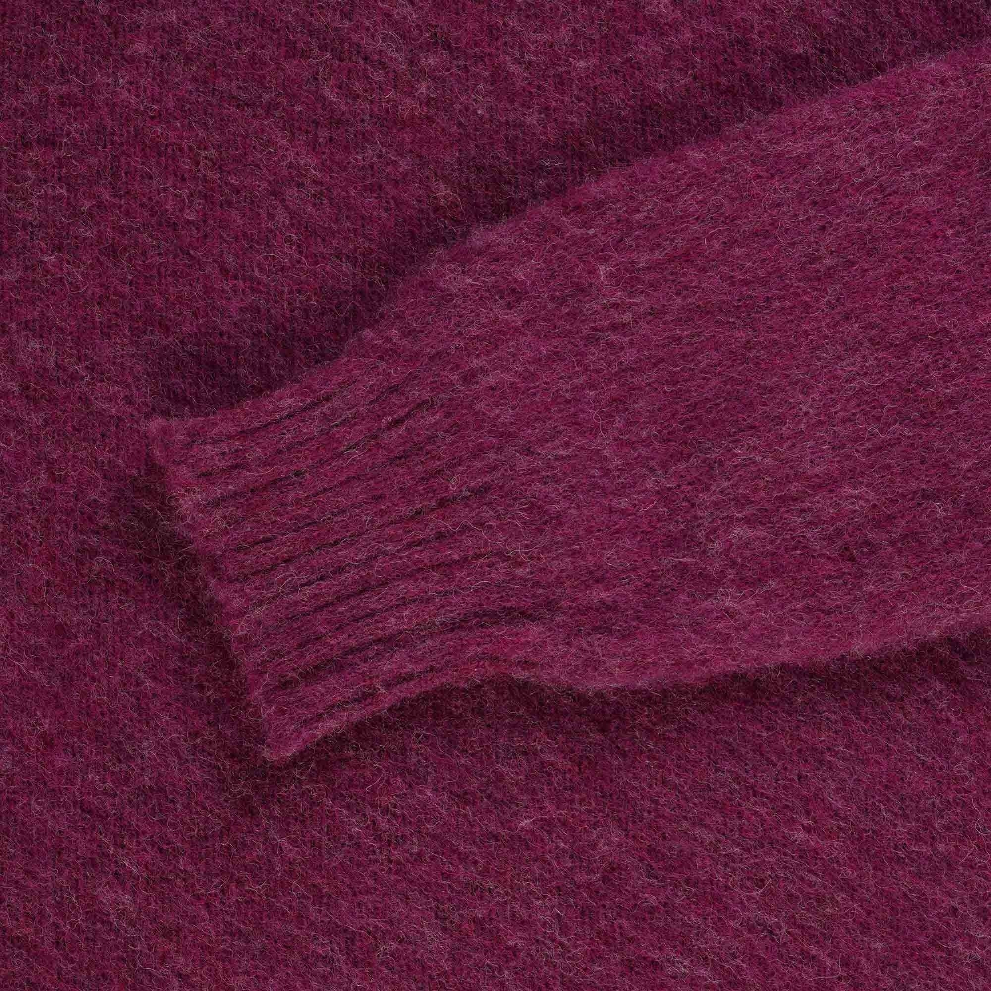 Shetland Woollen Co Shaggy Crew Knit - Raspberry