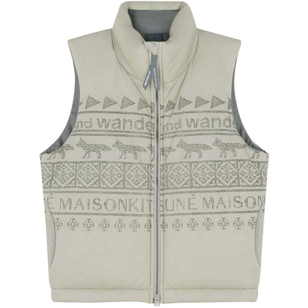 And Wander x Maison Kitsun Nordic Insulation Vest - Beige