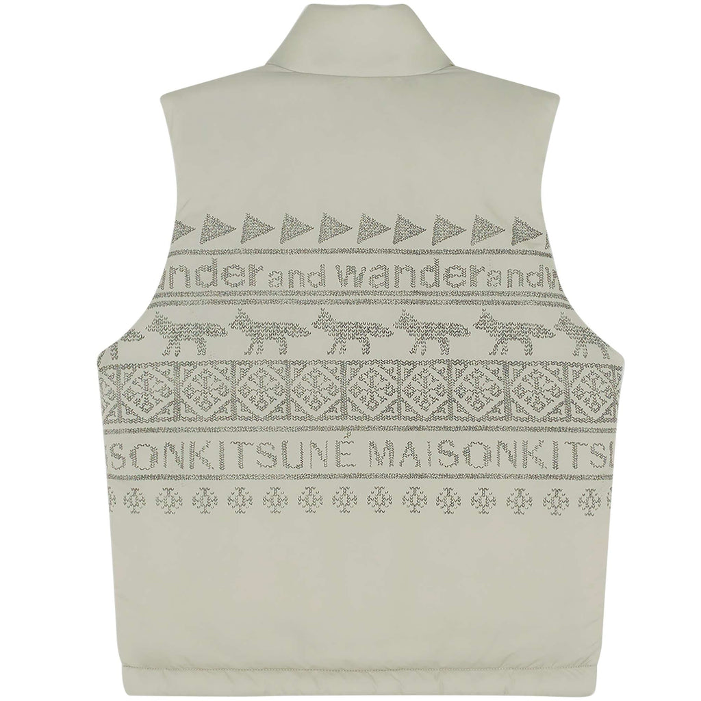 And Wander x Maison Kitsun Nordic Insulation Vest - Beige