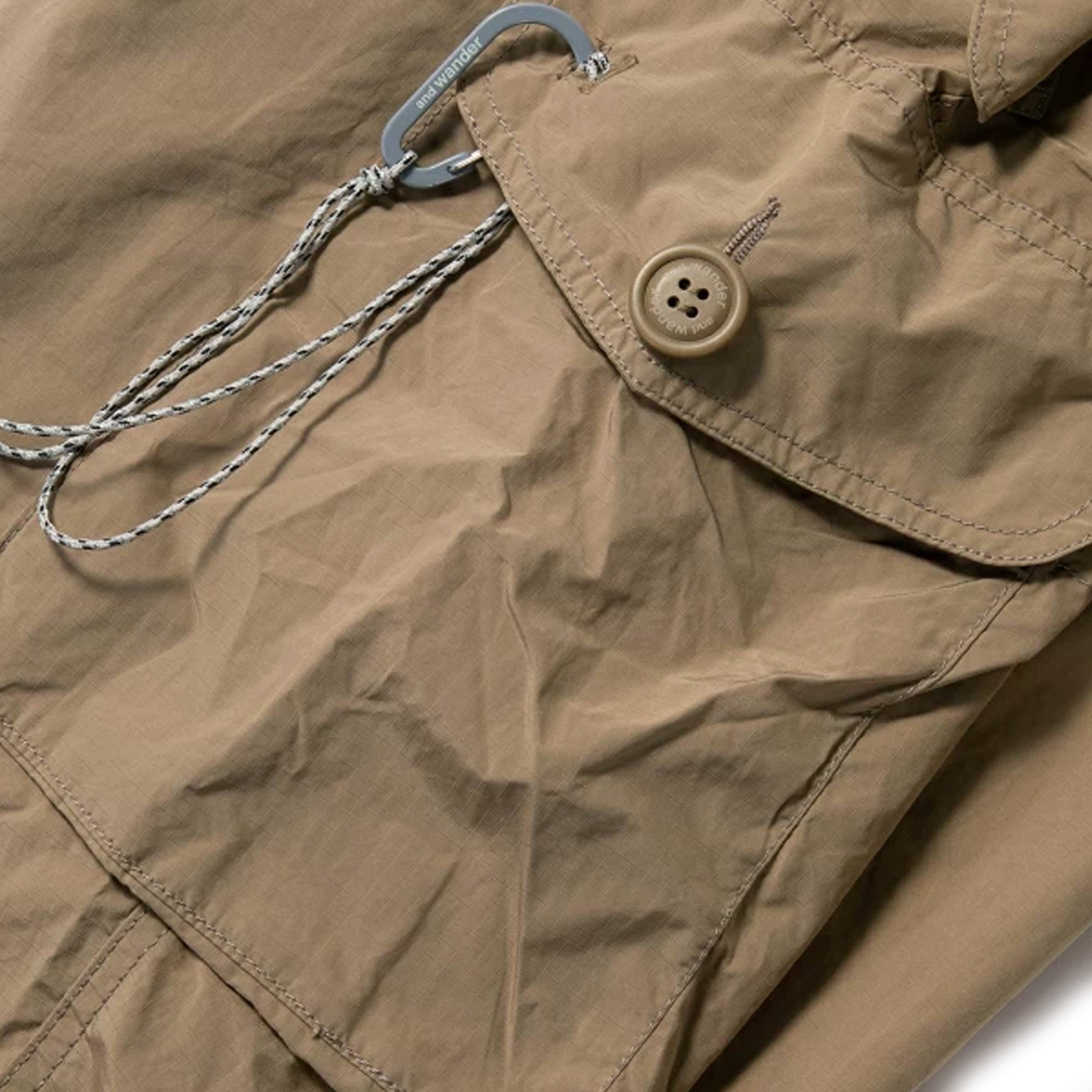 And Wander Oversized Cargo Pants 2 - Beige