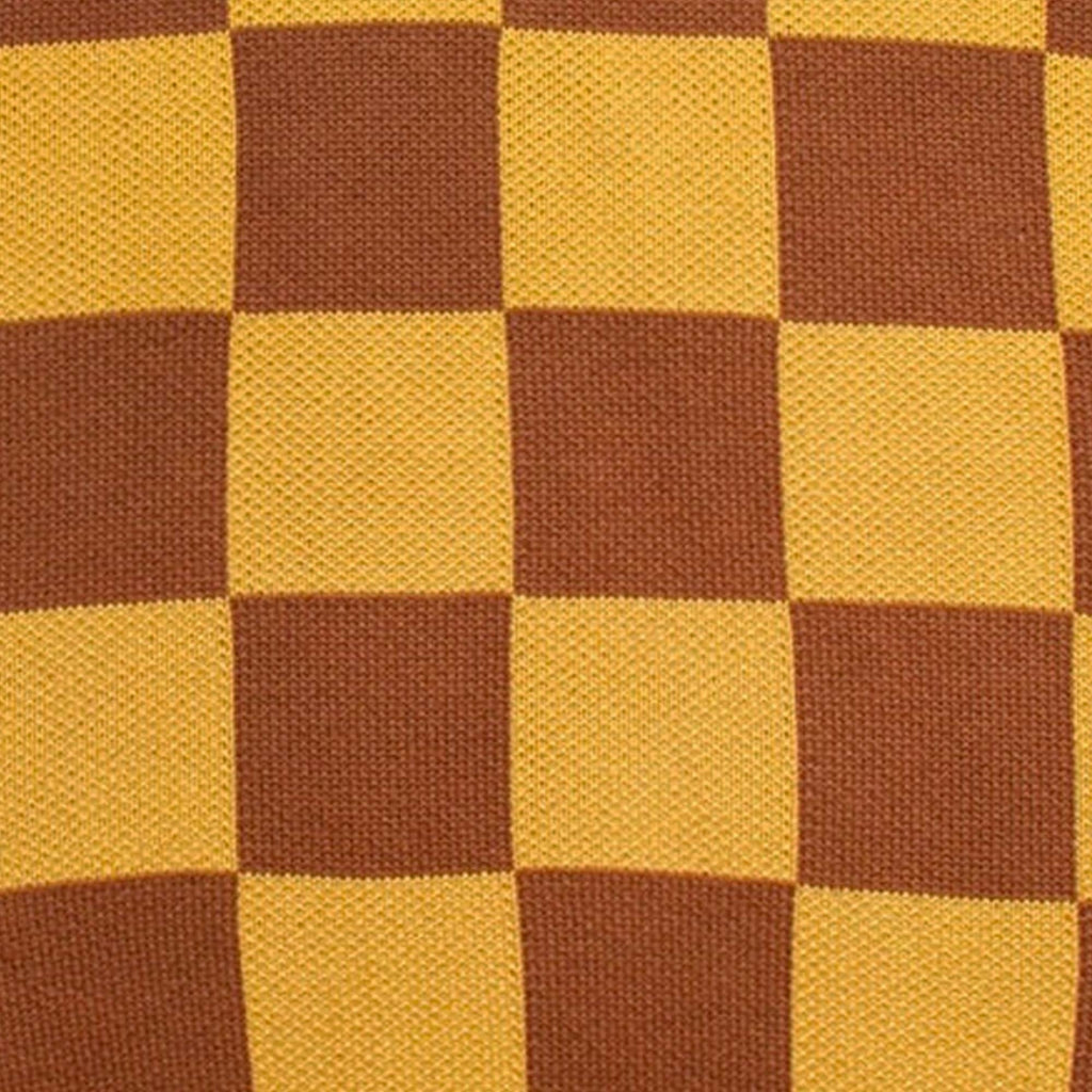 Service Works Checkerboard Knitted Vest - Pecan