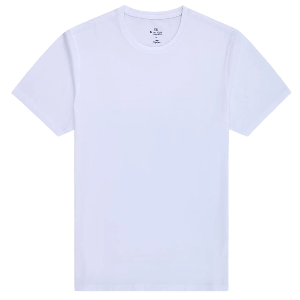 Stuarts London Brian Oak Pure Supima Cotton T-Shirt - White
