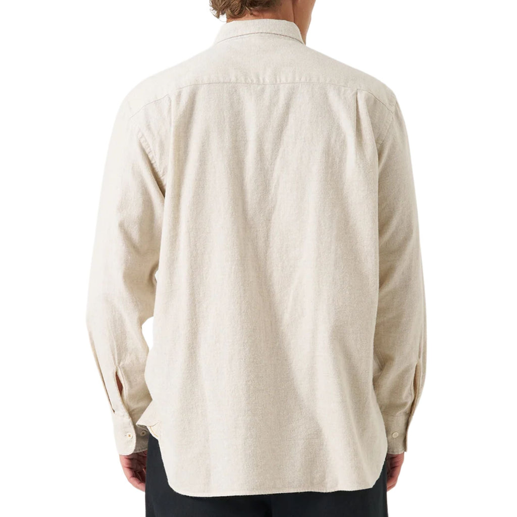 Universal Works Brushed Flannel Square Pocket Shirt - Ecru