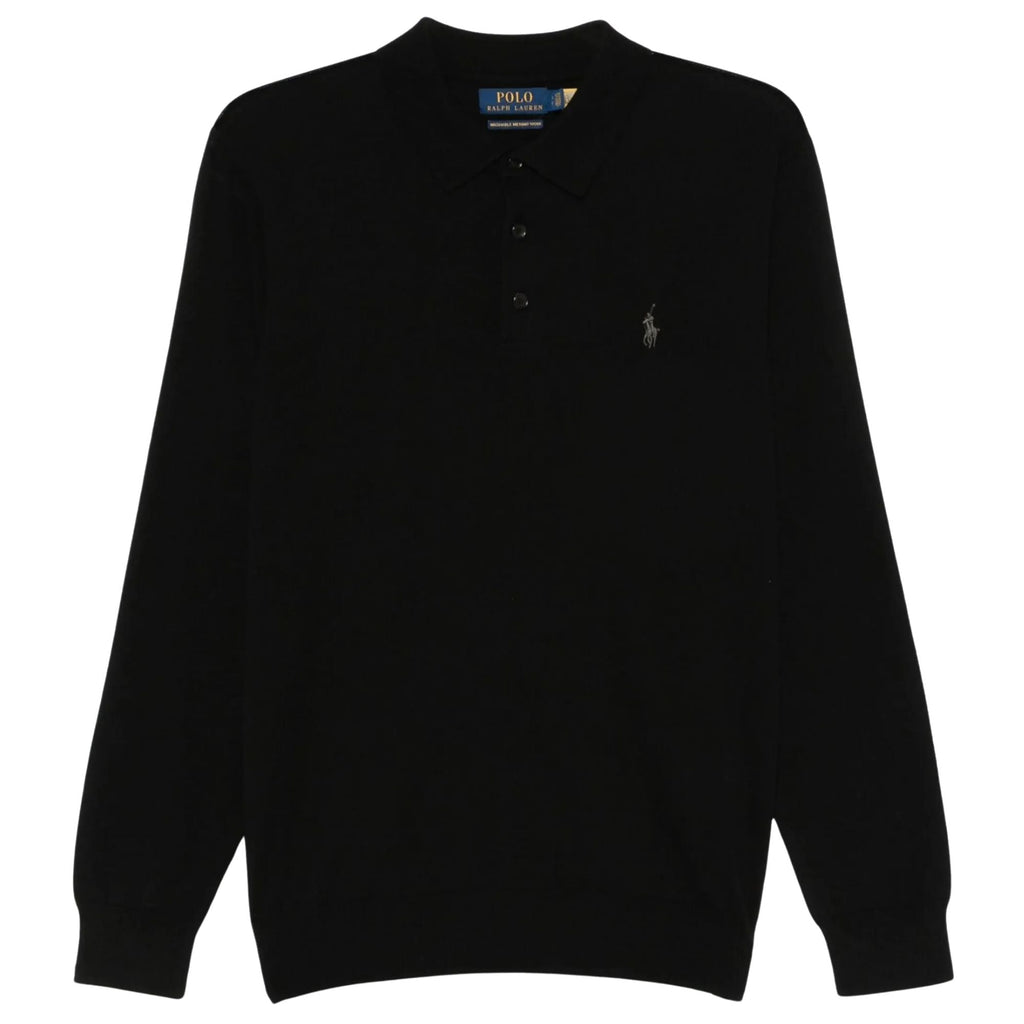 Polo Ralph Lauren Knitted Polo Shirt - Black