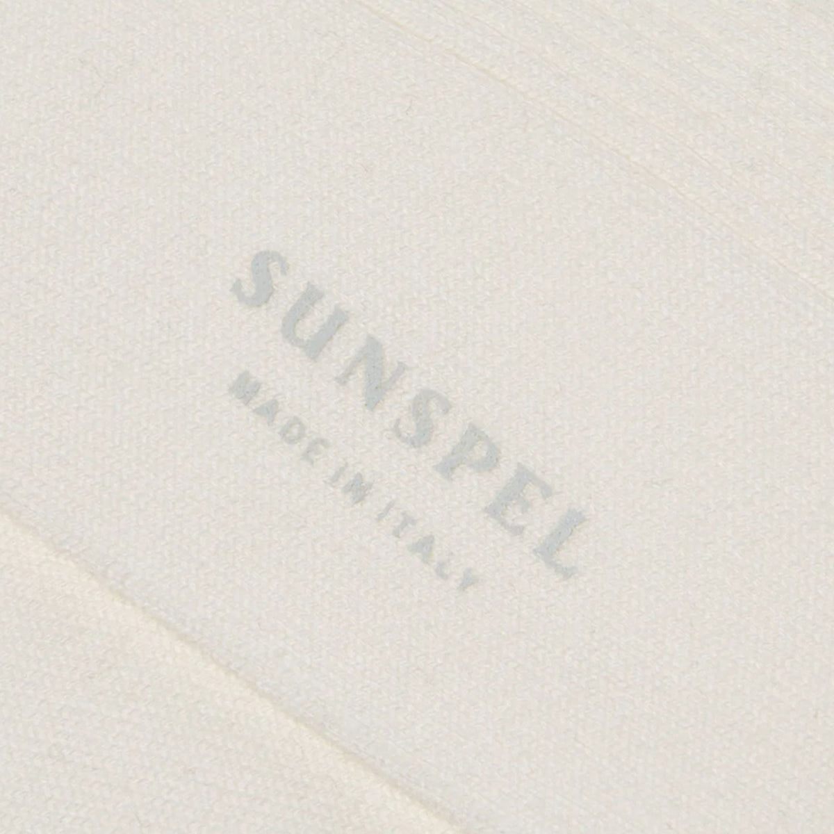 Sunspel Cotton Ribbed Socks - Archive White