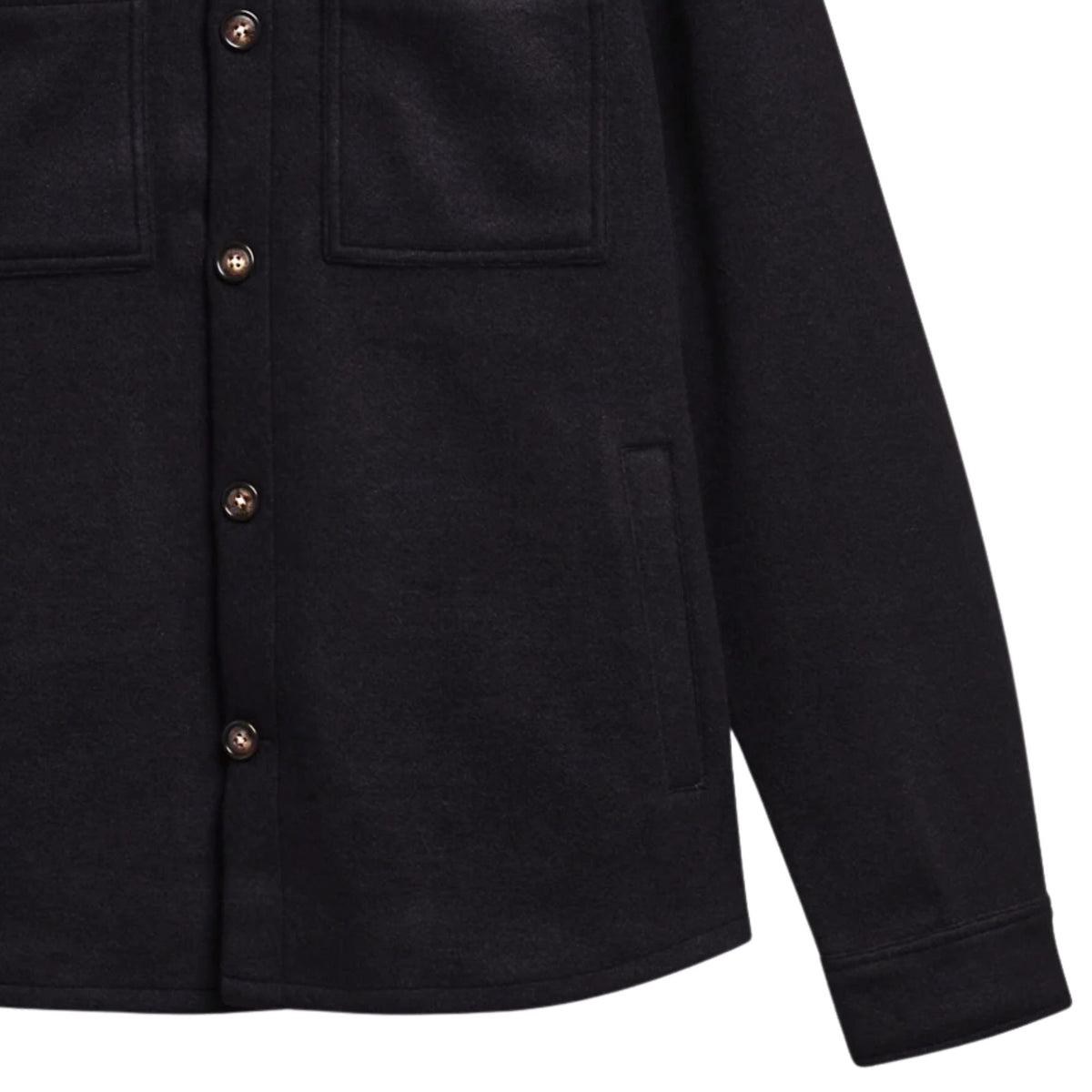 Barbour Marltown Tailored Wool Blend Overshirt - Navy Marl