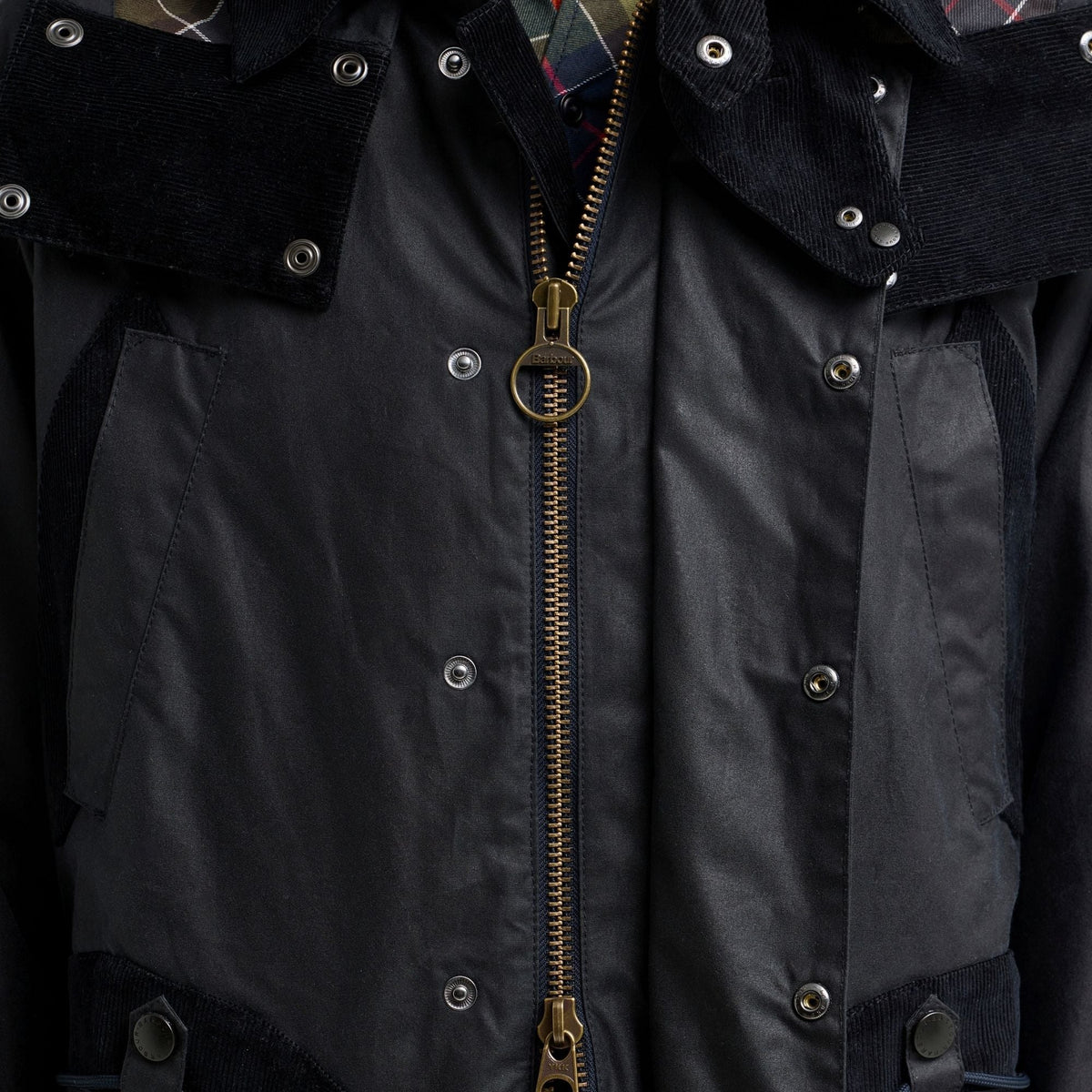 Barbour x Norbit Long Wax Jacket - Navy