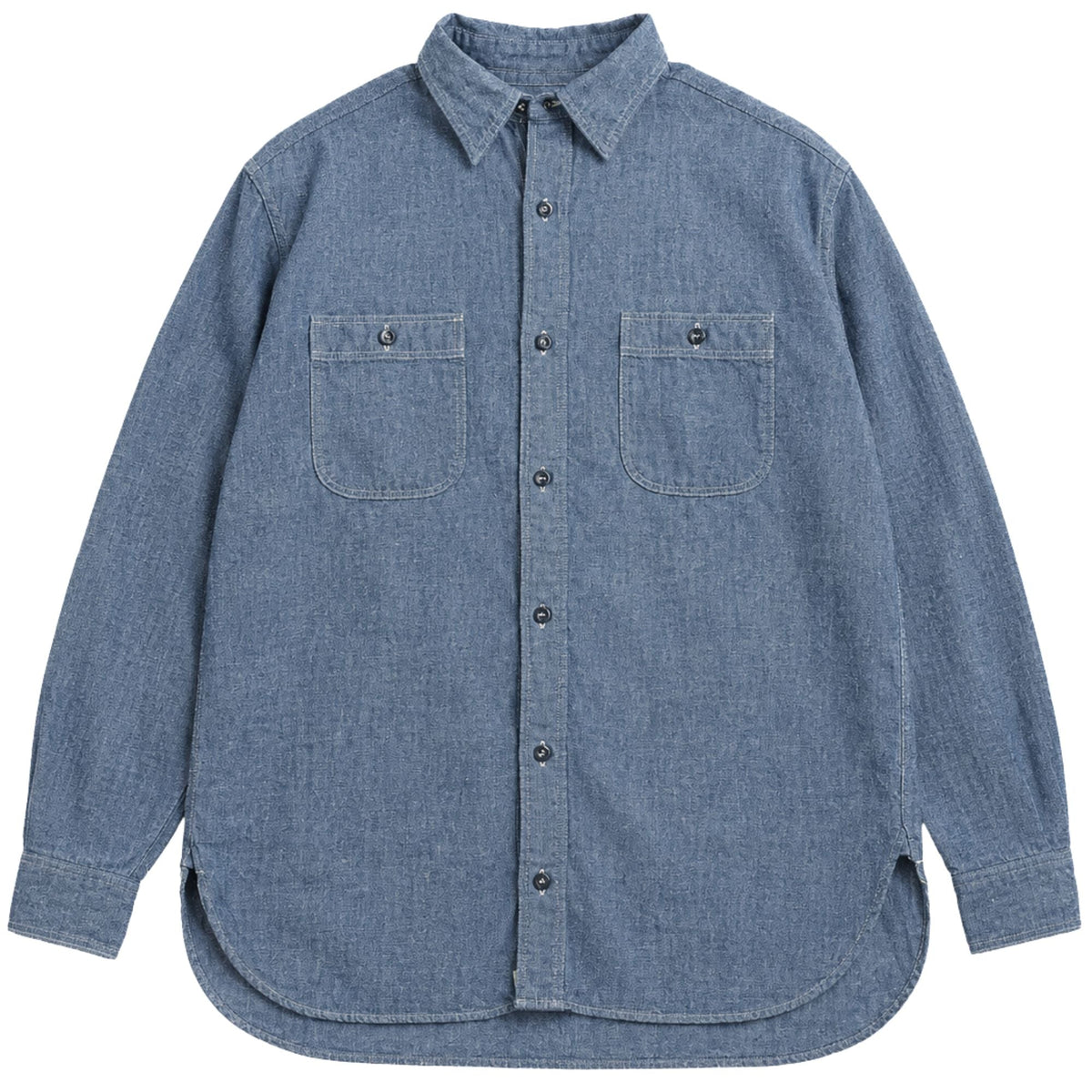 OrSlow Relax Fit Chambray Work Shirt - Denim